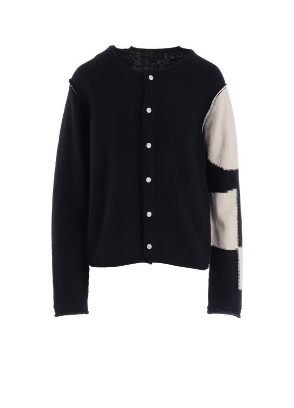 INTERSIA JERSEY ROUND NECK KNIT CARDIGAN made by Yohji Yamamoto