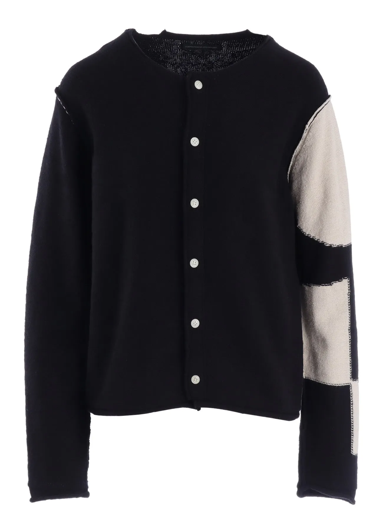 INTERSIA JERSEY ROUND NECK KNIT CARDIGAN sold by Yohji Yamamoto product image thumbnail 2