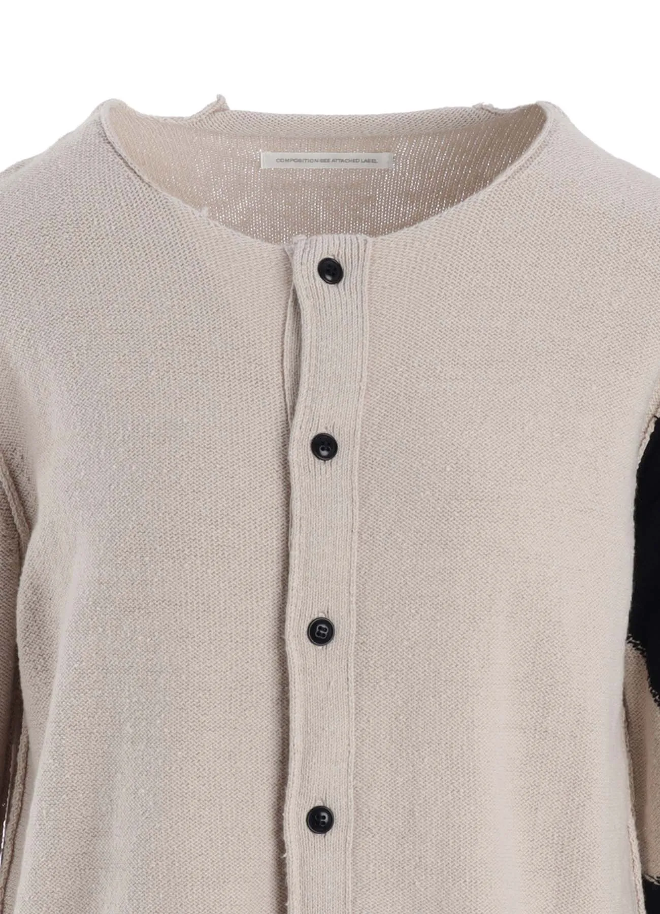 INTERSIA JERSEY ROUND NECK KNIT CARDIGAN sold by Yohji Yamamoto product image thumbnail 5