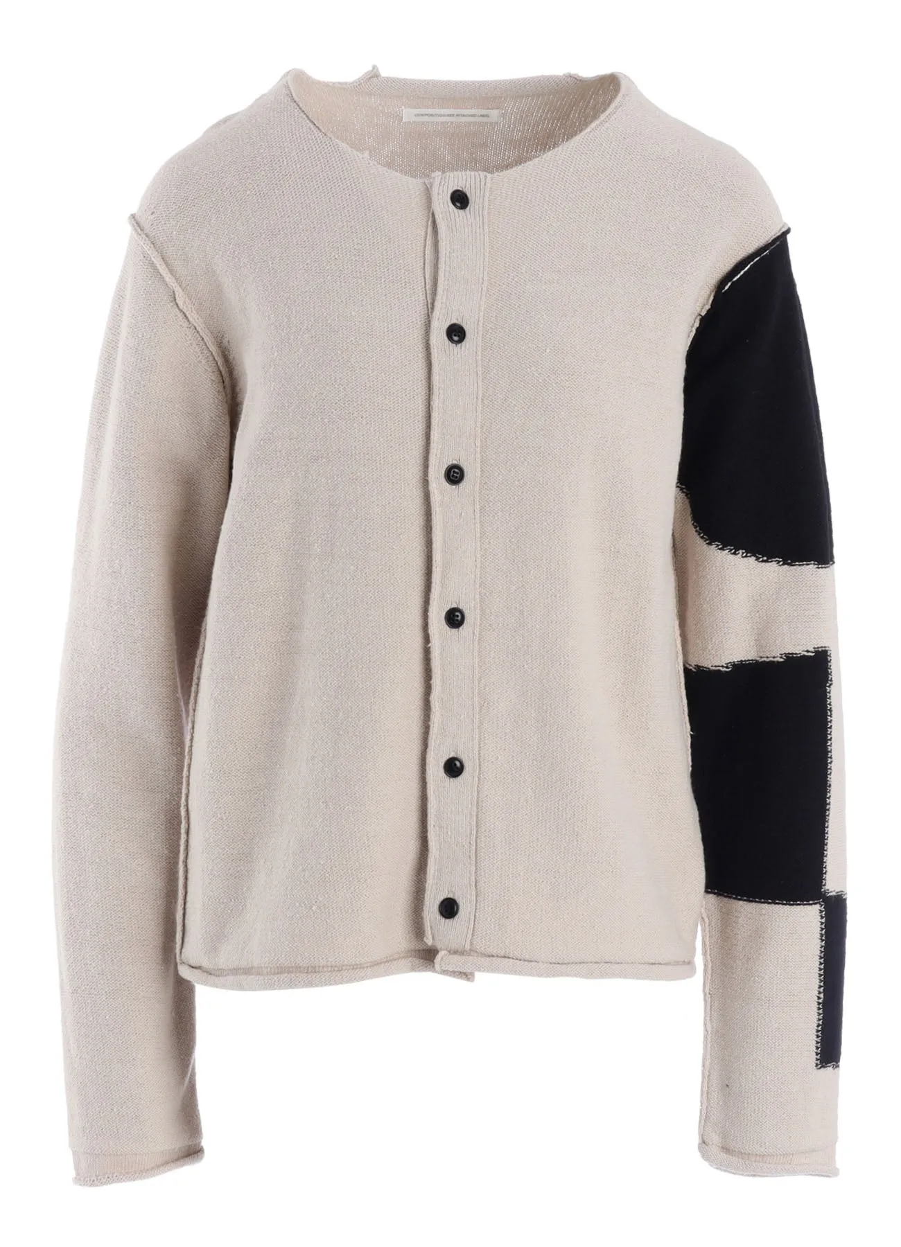 INTERSIA JERSEY ROUND NECK KNIT CARDIGAN sold by Yohji Yamamoto product image thumbnail 2