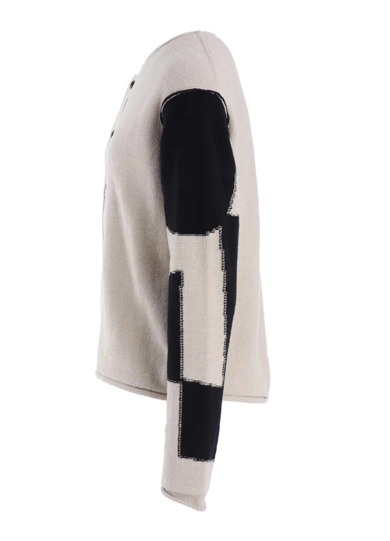 INTERSIA JERSEY ROUND NECK KNIT CARDIGAN sold by Yohji Yamamoto product image thumbnail 3
