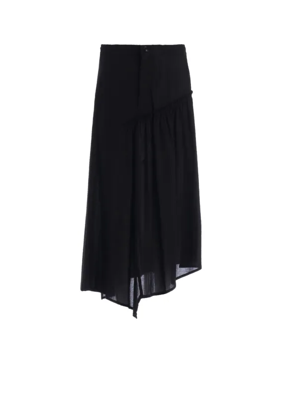 COTTON VOILE VIYELLA GATHERED SKIRT sold by Yohji Yamamoto