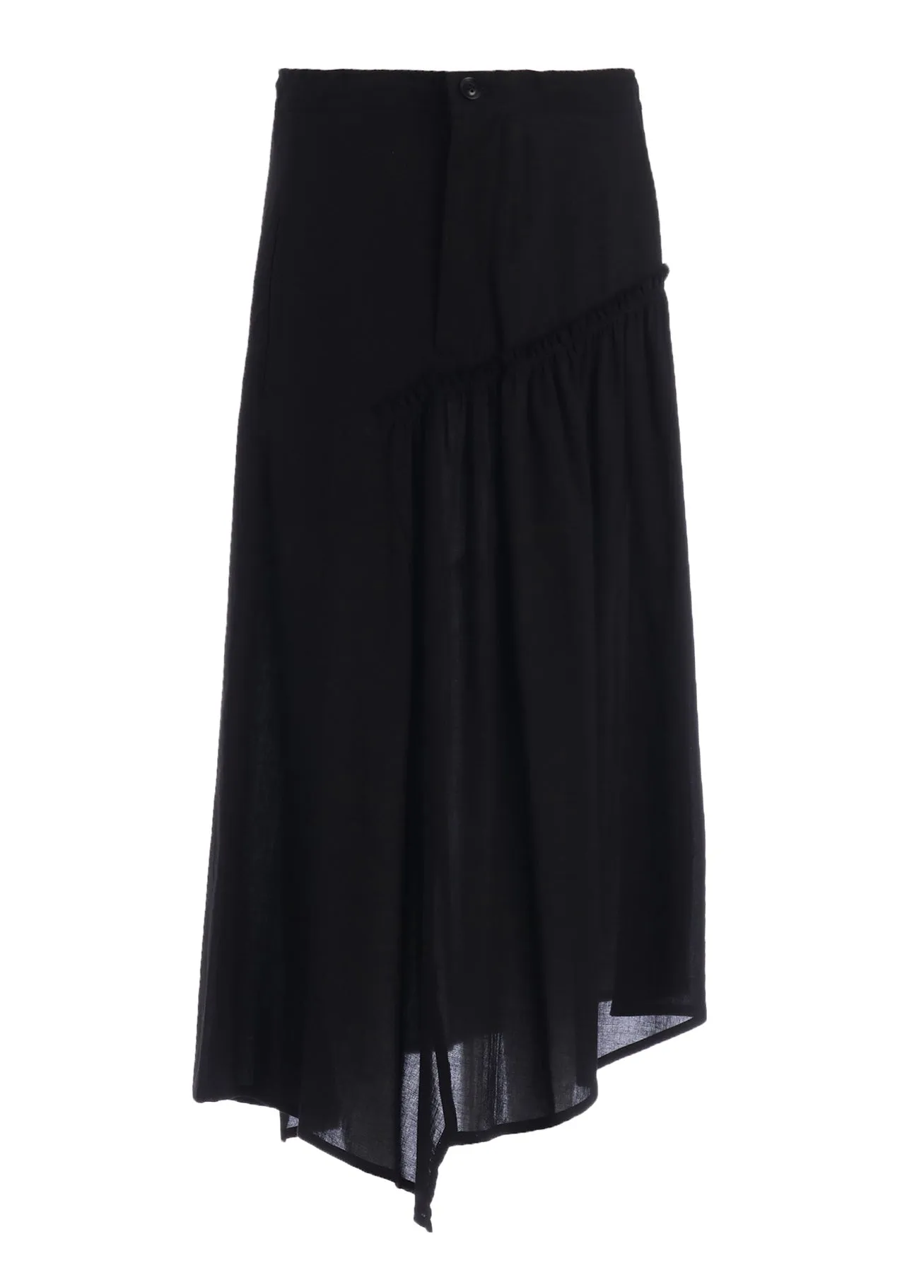 COTTON VOILE VIYELLA GATHERED SKIRT sold by Yohji Yamamoto product image thumbnail 2