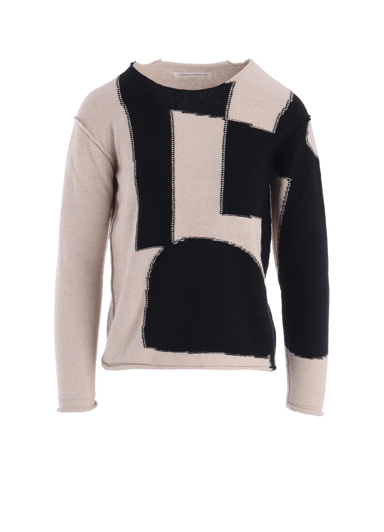 INTERSIA JERSEY ROUND NECK KNIT PULLOVER sold by Yohji Yamamoto