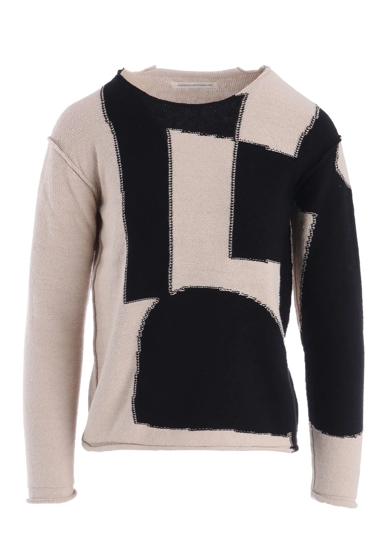 INTERSIA JERSEY ROUND NECK KNIT PULLOVER sold by Yohji Yamamoto product image thumbnail 2