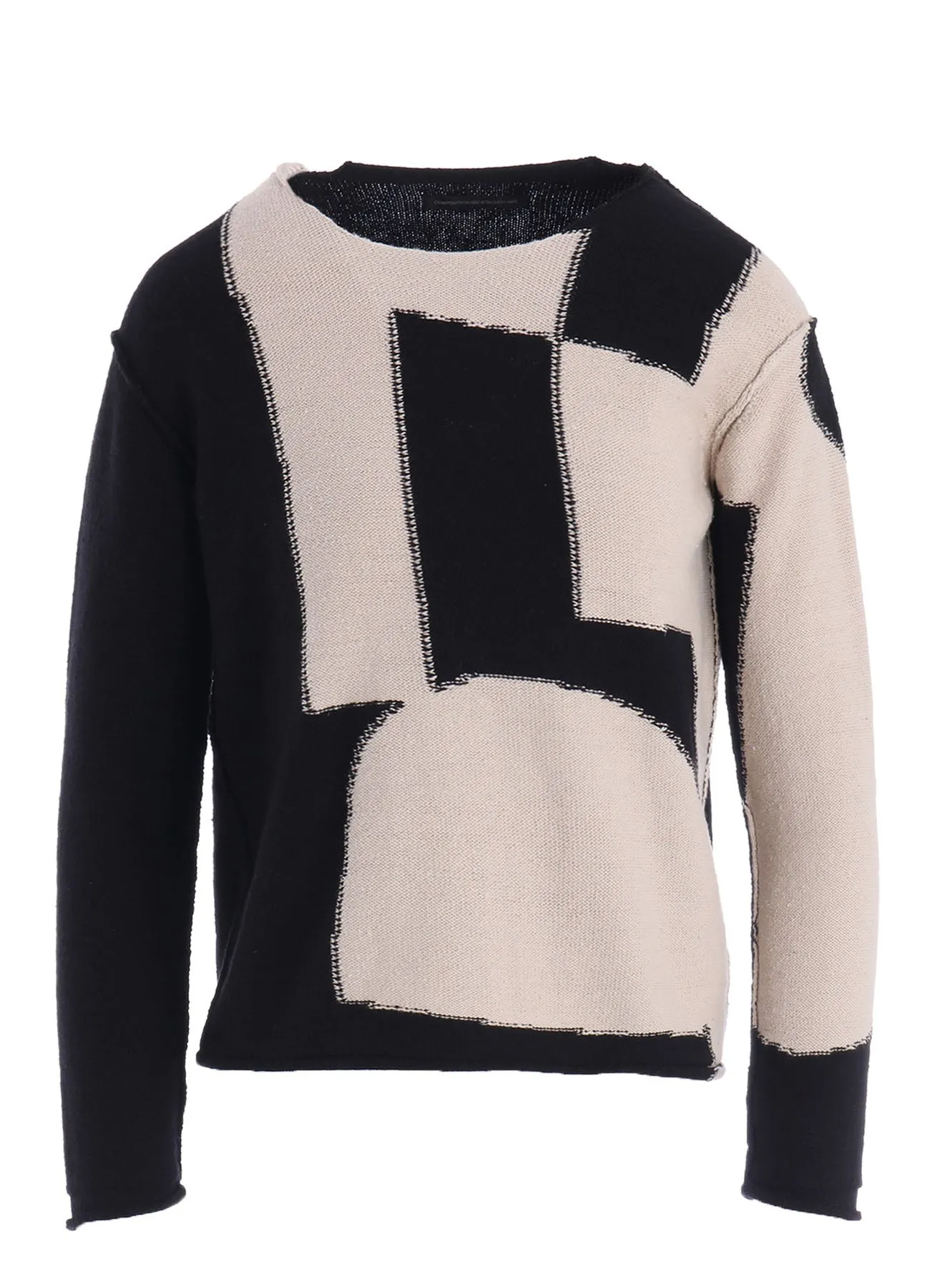 INTERSIA JERSEY ROUND NECK KNIT PULLOVER sold by Yohji Yamamoto product image thumbnail 2