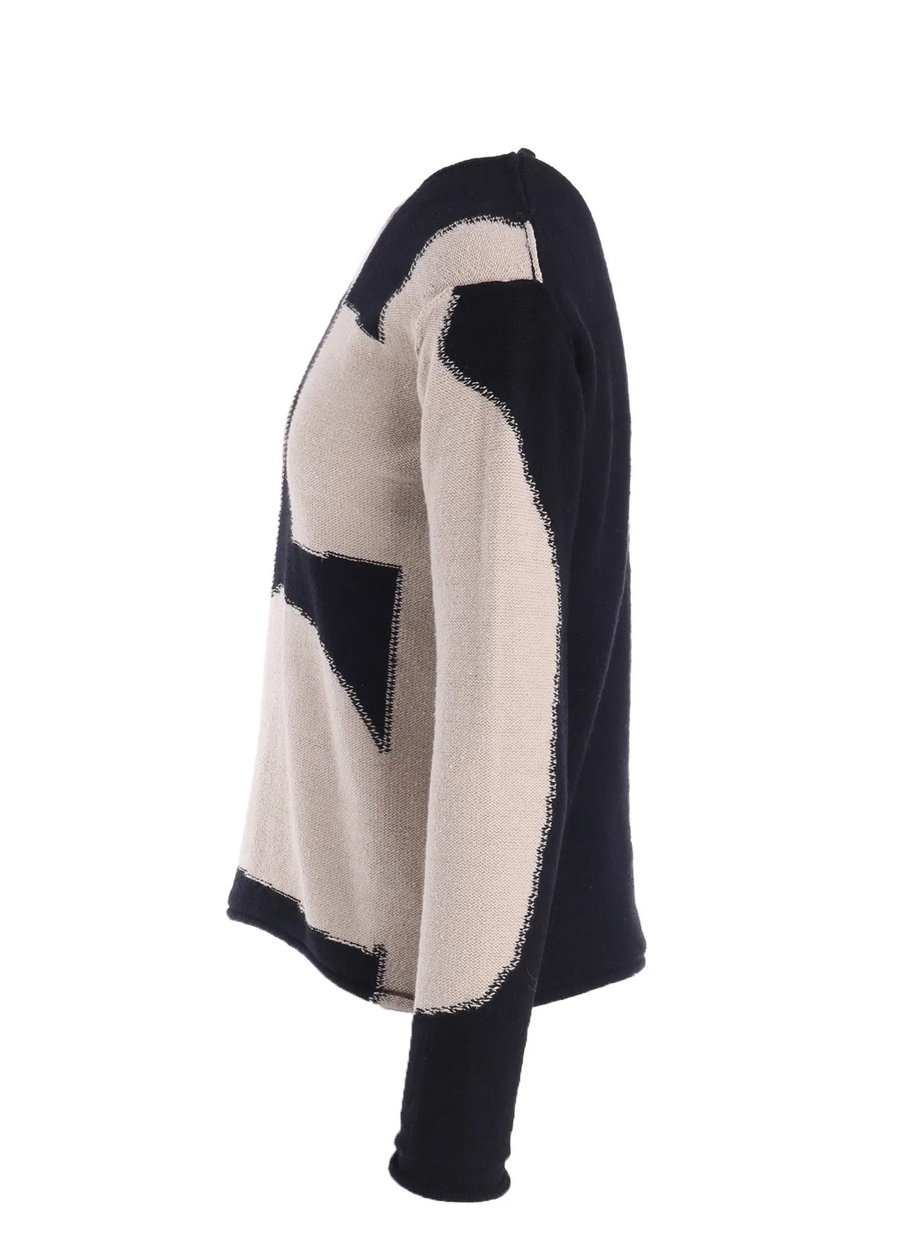 INTERSIA JERSEY ROUND NECK KNIT PULLOVER sold by Yohji Yamamoto product image thumbnail 3