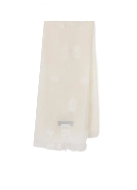 CUT SILK JACQUARD DOT CUT SCARF sold by Yohji Yamamoto