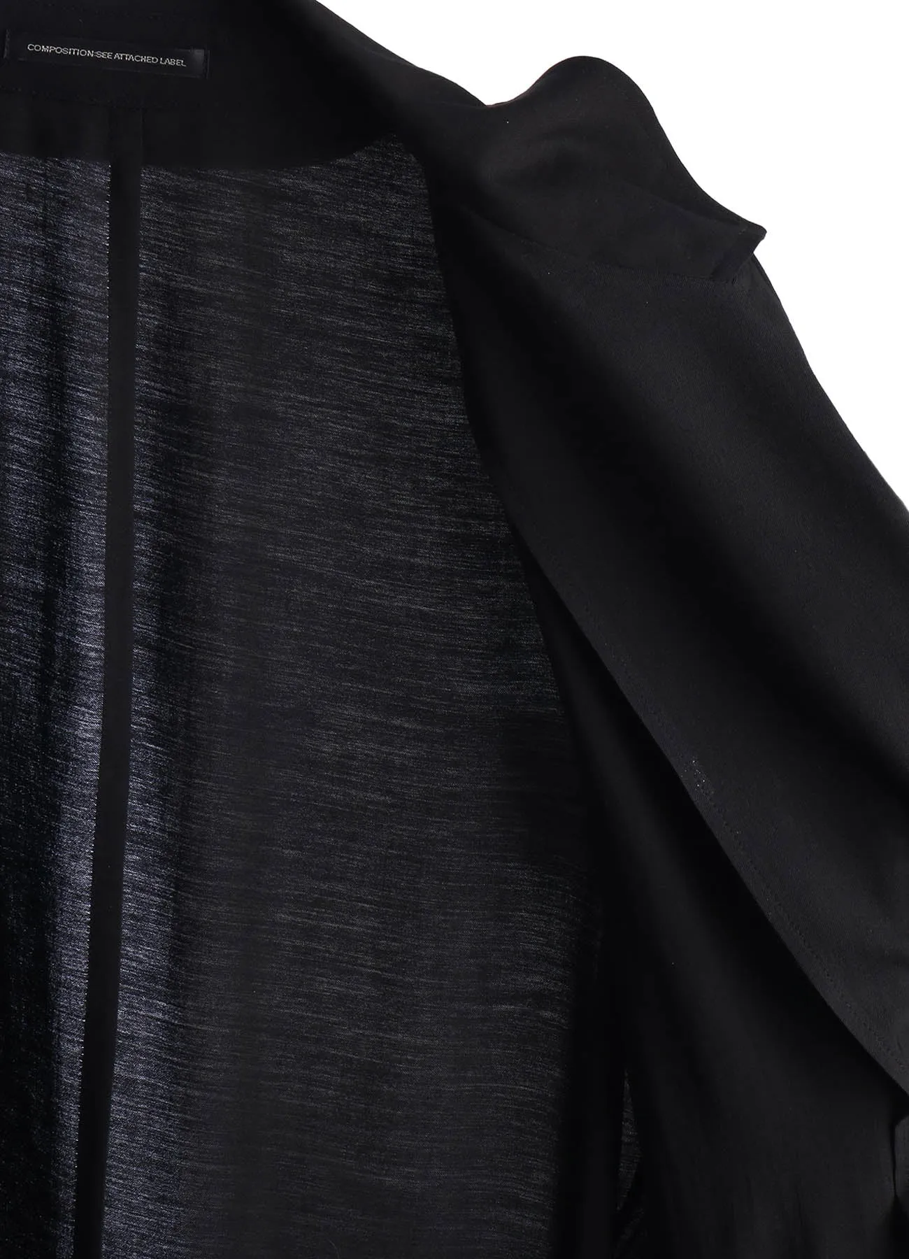 CU/RY HARD TWISTED SERGE OPEN COLLAR TAILORED JACKET sold by Yohji Yamamoto product image thumbnail 4