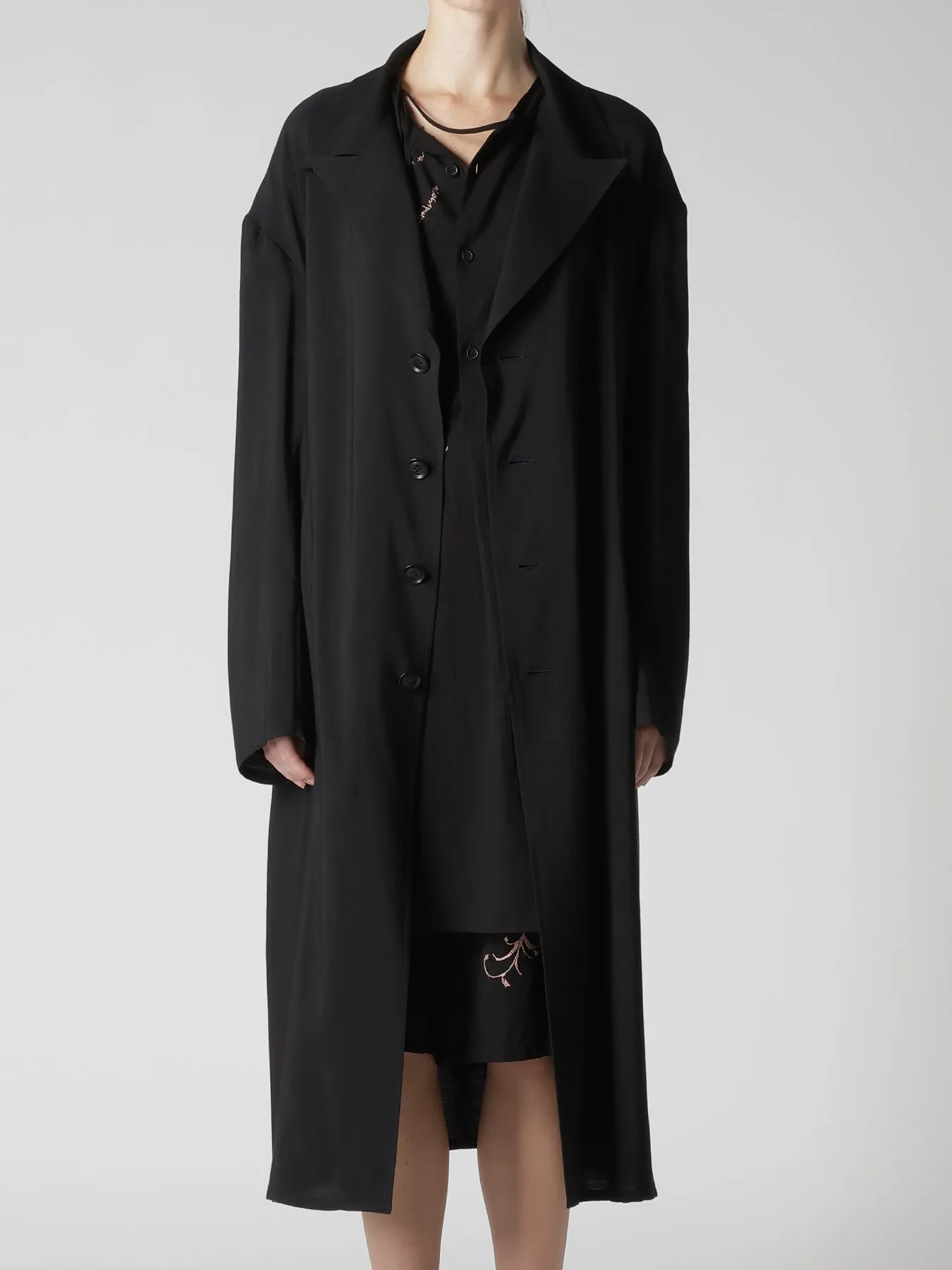 CU/RY HARD TWISTED SERGE OPEN COLLAR TAILORED JACKET sold by Yohji Yamamoto product image thumbnail 5