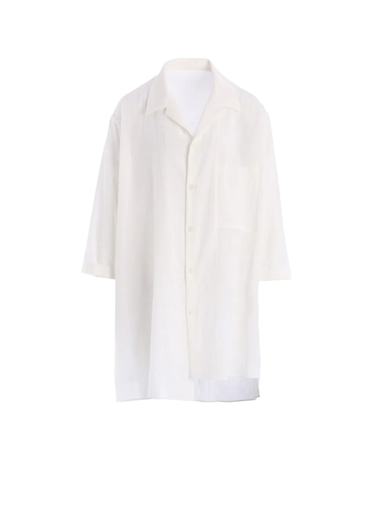 COTTON VOILE VIYELLA 3/4 SLEEVE BLOUSE sold by Yohji Yamamoto