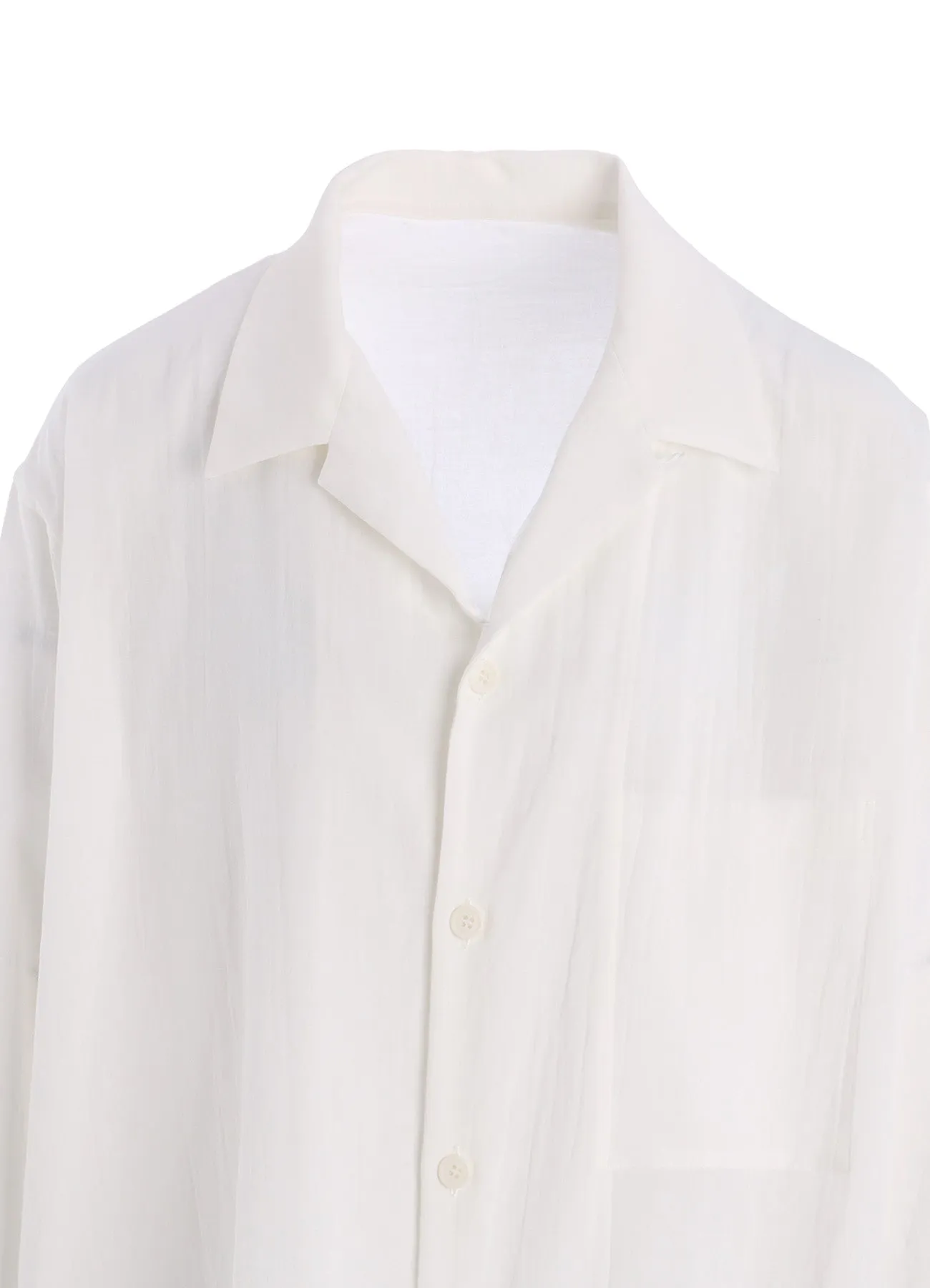 COTTON VOILE VIYELLA 3/4 SLEEVE BLOUSE sold by Yohji Yamamoto product image thumbnail 5