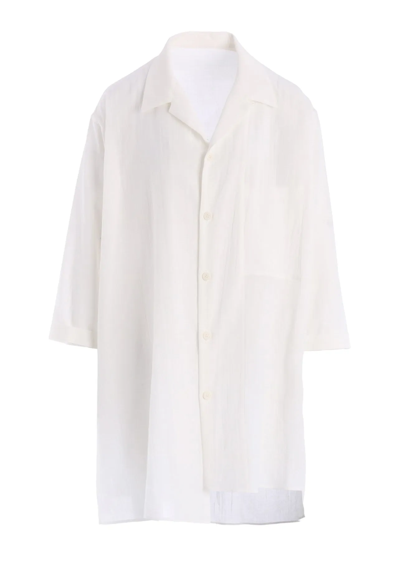COTTON VOILE VIYELLA 3/4 SLEEVE BLOUSE sold by Yohji Yamamoto product image thumbnail 2