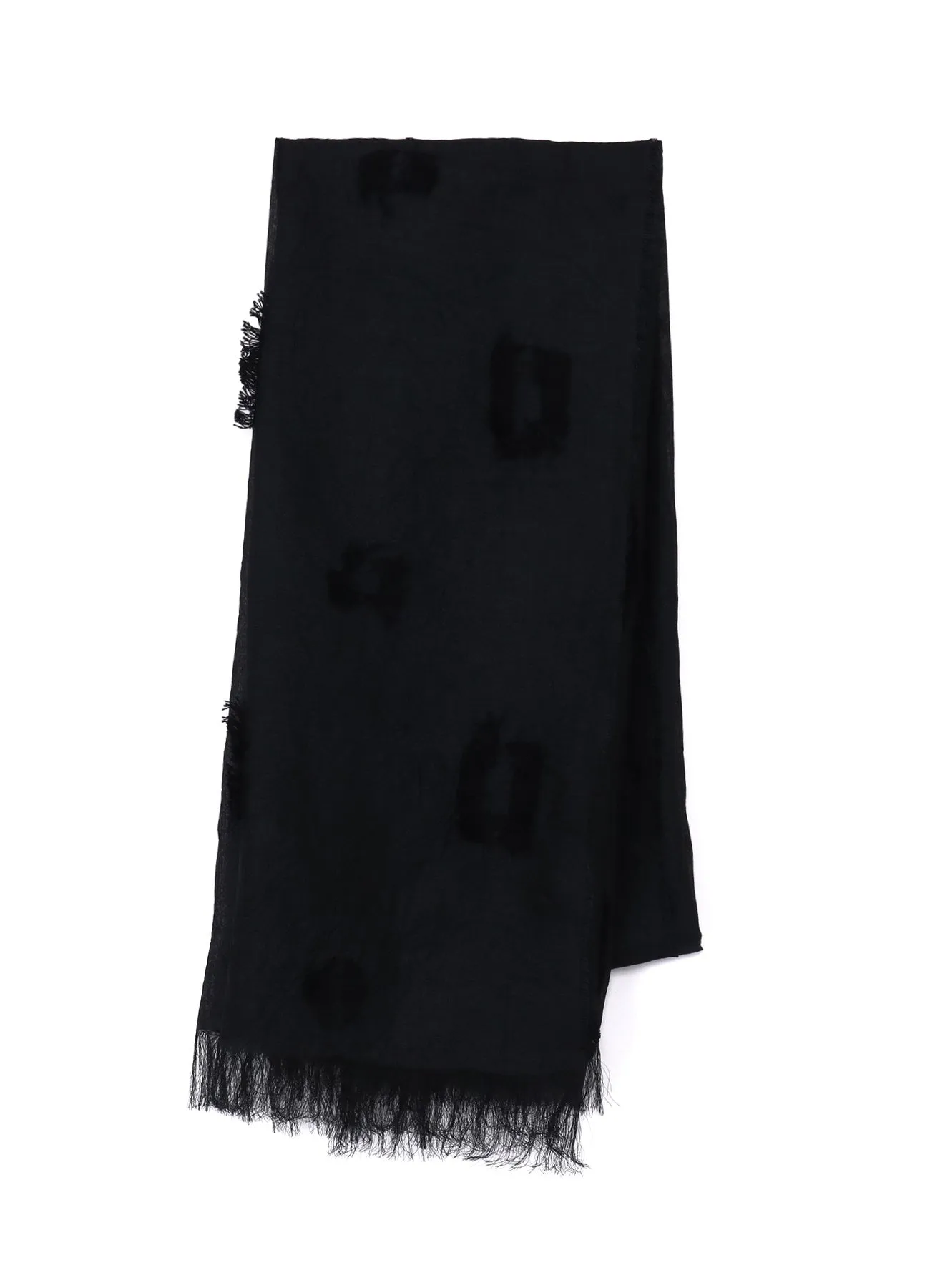 CUT SILK JACQUARD DOT CUT SCARF sold by Yohji Yamamoto product image thumbnail 2