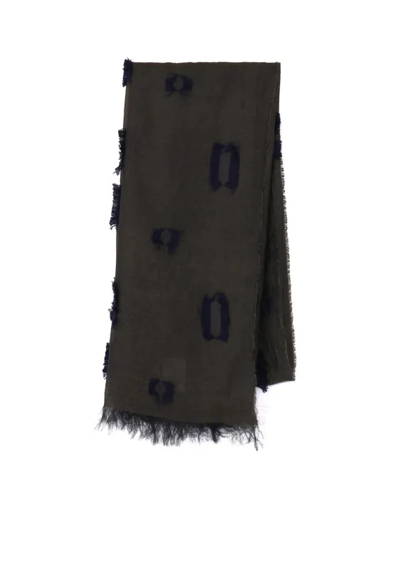 CUT SILK JACQUARD DOT CUT SCARF sold by Yohji Yamamoto