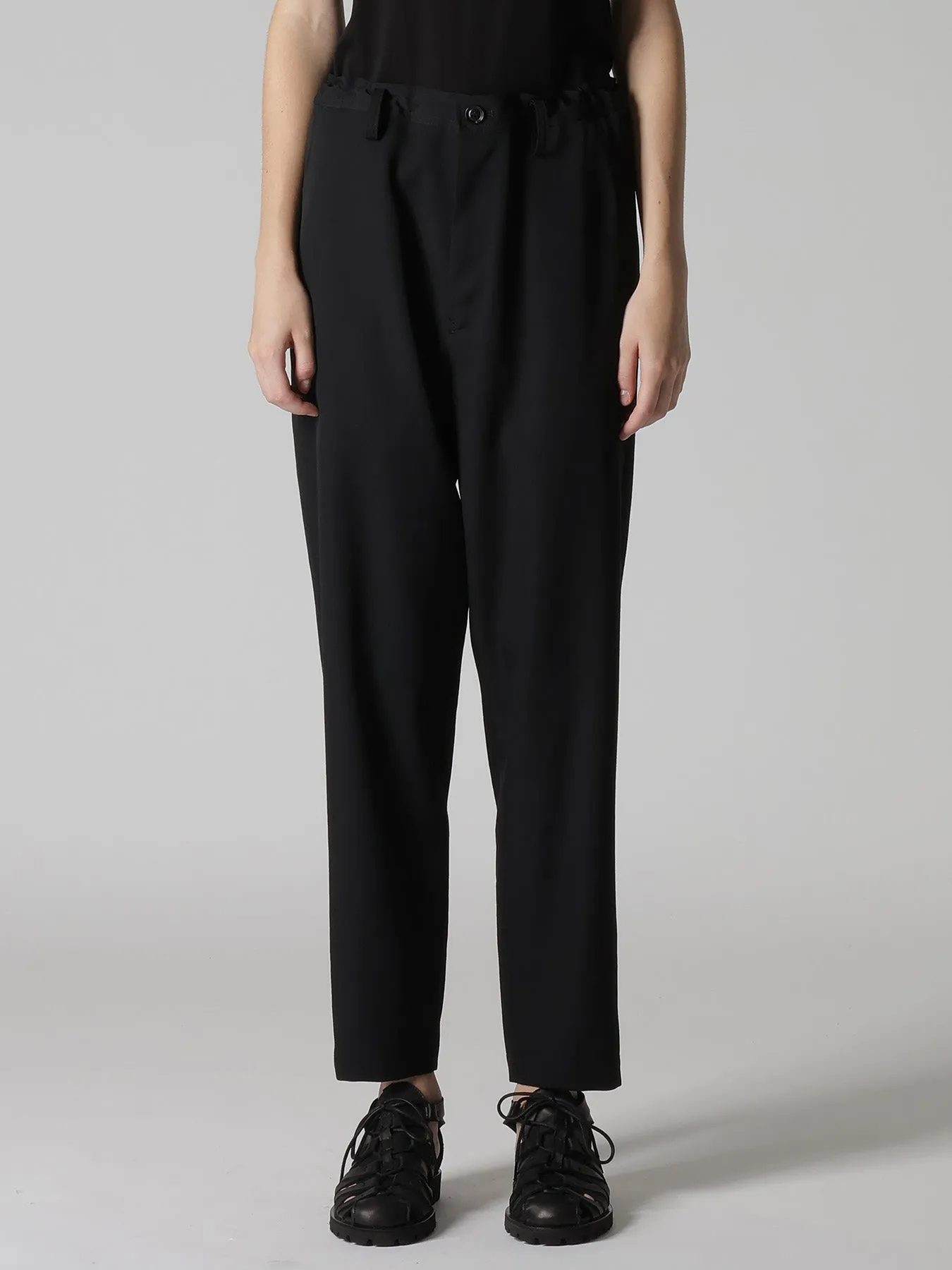 WOOL GABARDINE TAPERED PANTS sold by Yohji Yamamoto product image thumbnail 4