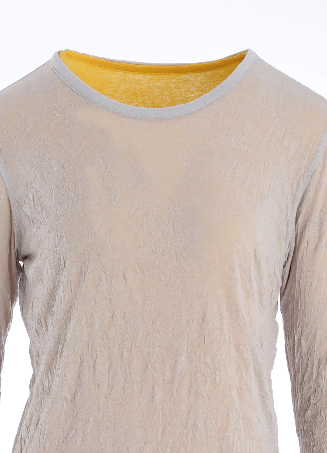 COTTON JERSEY DOUBLE LONG SLEEVE TEE sold by Yohji Yamamoto product image thumbnail 5