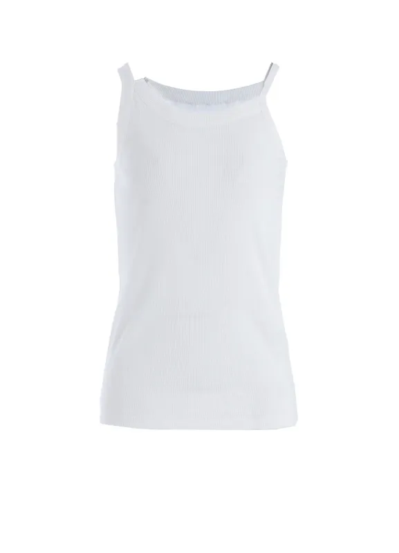 COTTON RIB TANKTOP sold by Yohji Yamamoto