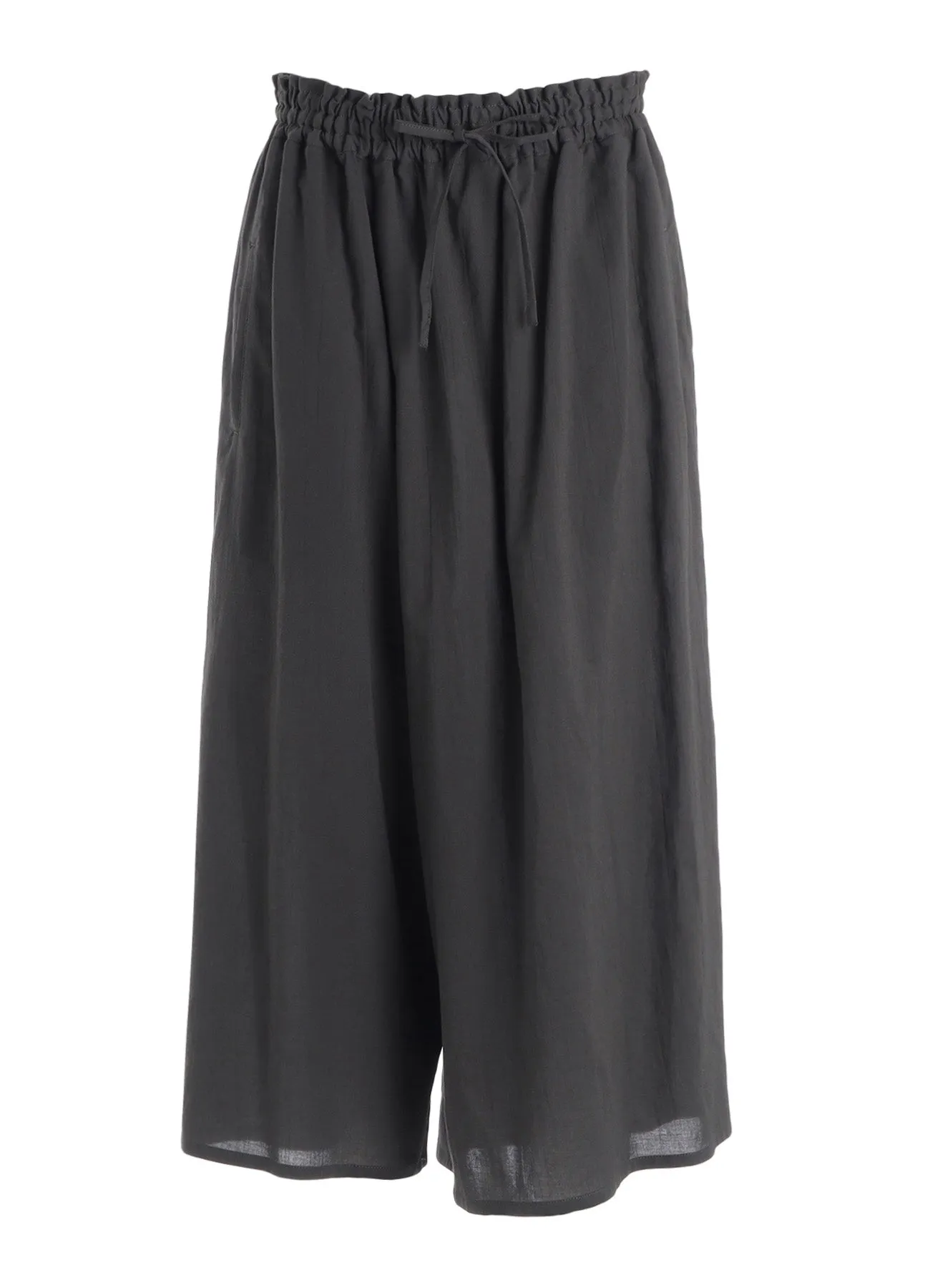 COTTON VOILE VIYELLA ASYMMETRIC GATHERED PANTS sold by Yohji Yamamoto product image thumbnail 2