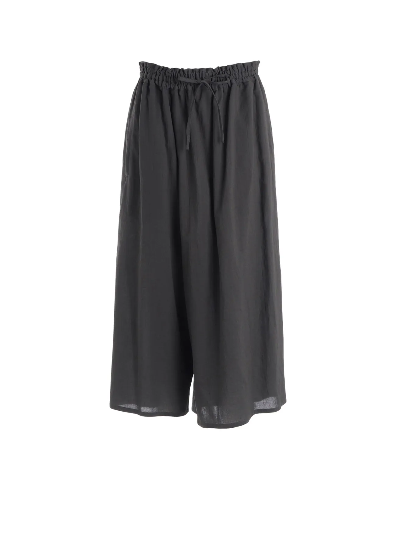 COTTON VOILE VIYELLA ASYMMETRIC GATHERED PANTS sold by Yohji Yamamoto