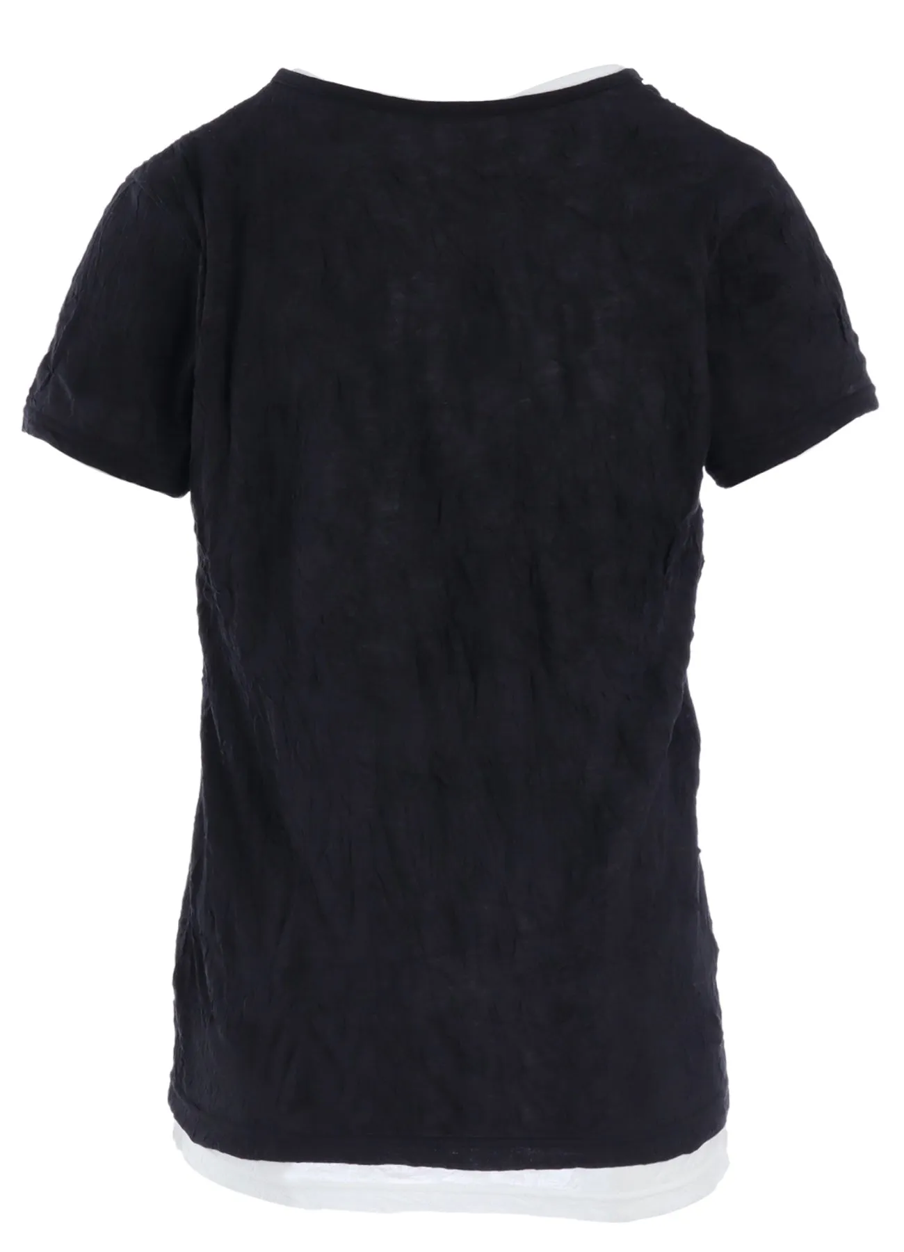 COTTON JERSEY DOUBLED SHORT SLEEVE TEE sold by Yohji Yamamoto product image thumbnail 3