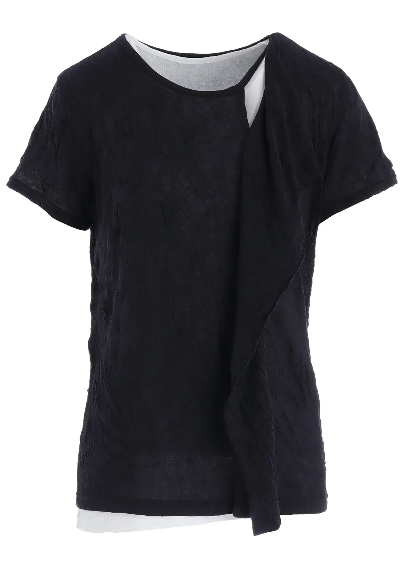COTTON JERSEY DOUBLED SHORT SLEEVE TEE sold by Yohji Yamamoto product image thumbnail 2