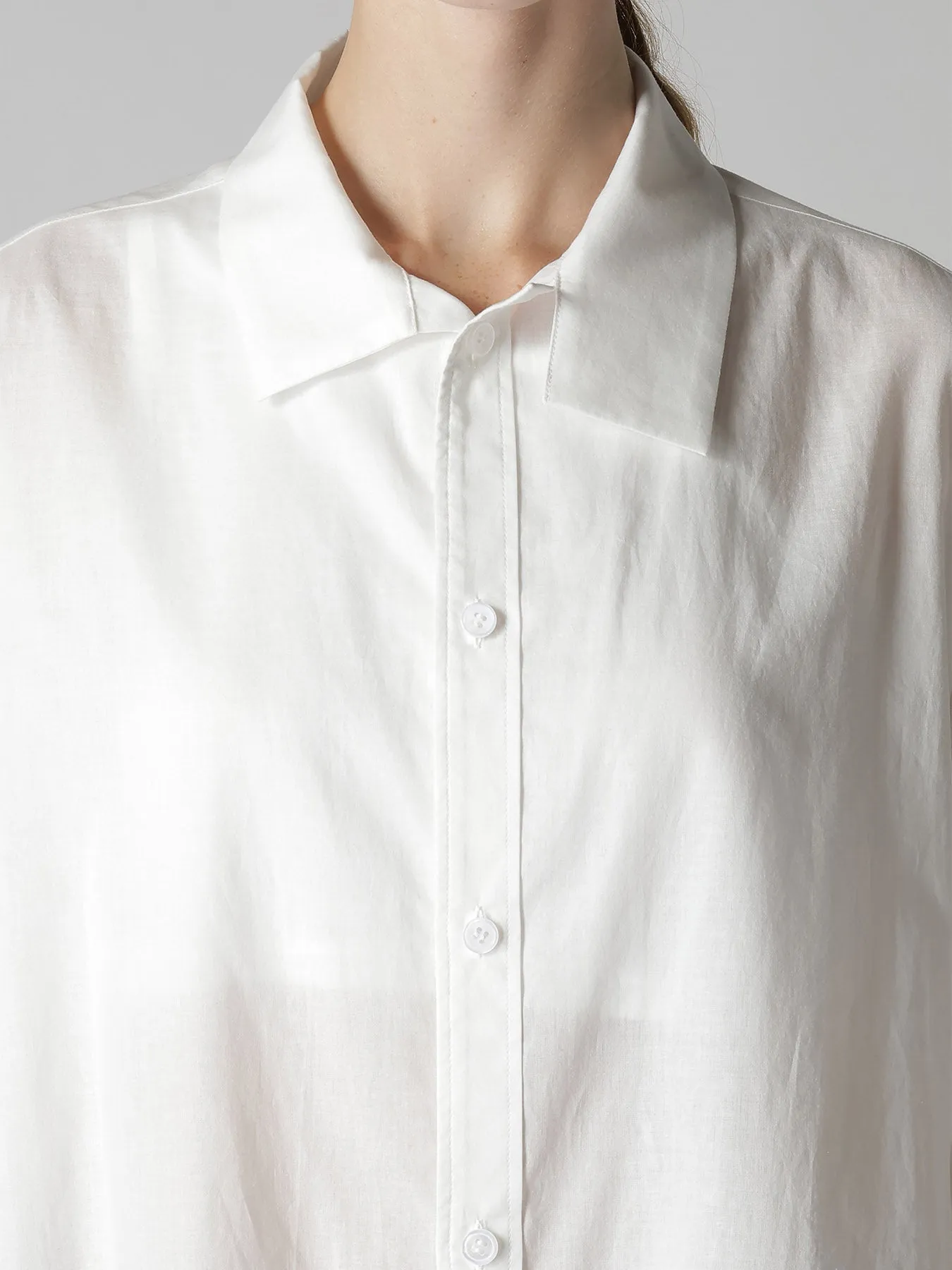 COTTON LAWN ASYMMETRIC BIG BLOUSE sold by Yohji Yamamoto product image thumbnail 5