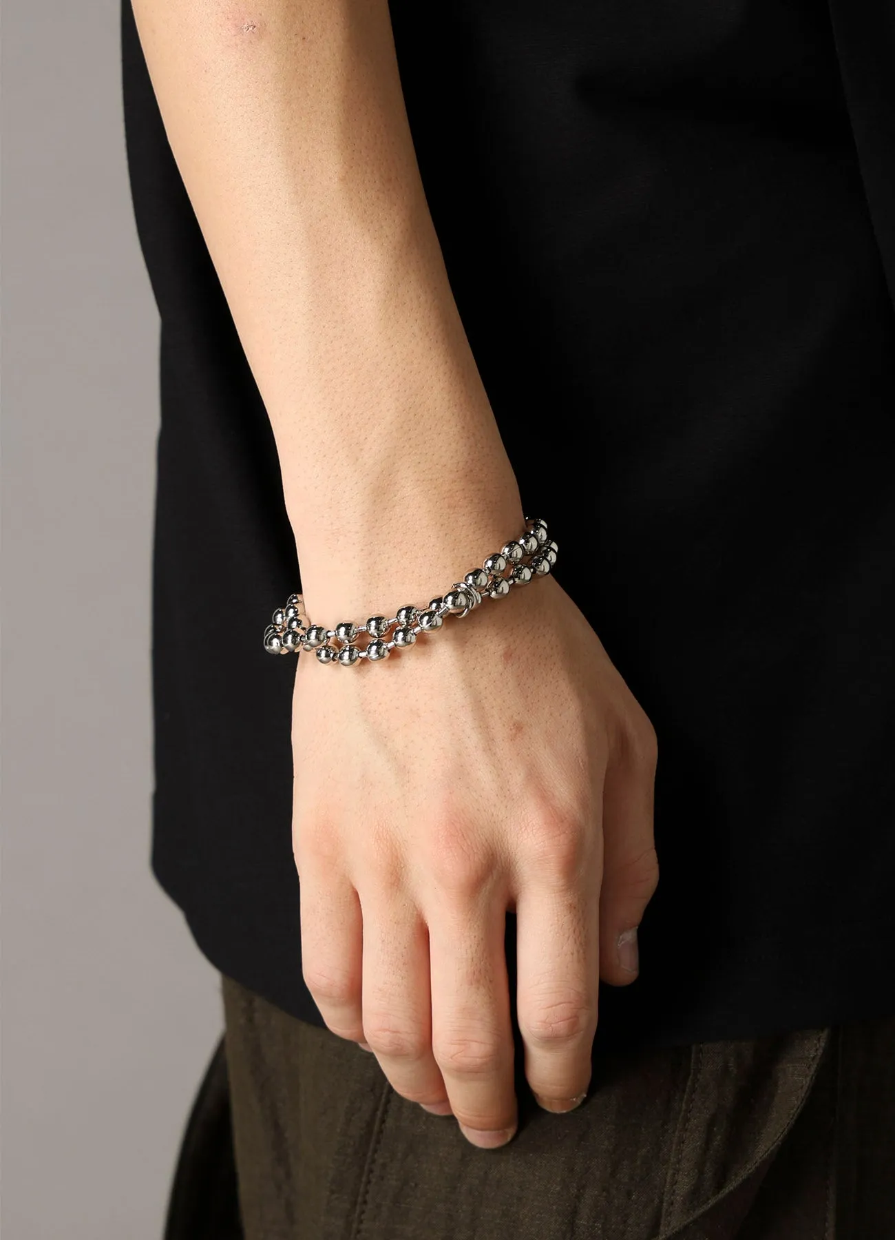 BRASS BALL CHAIN BRACELET sold by Yohji Yamamoto product image thumbnail 4