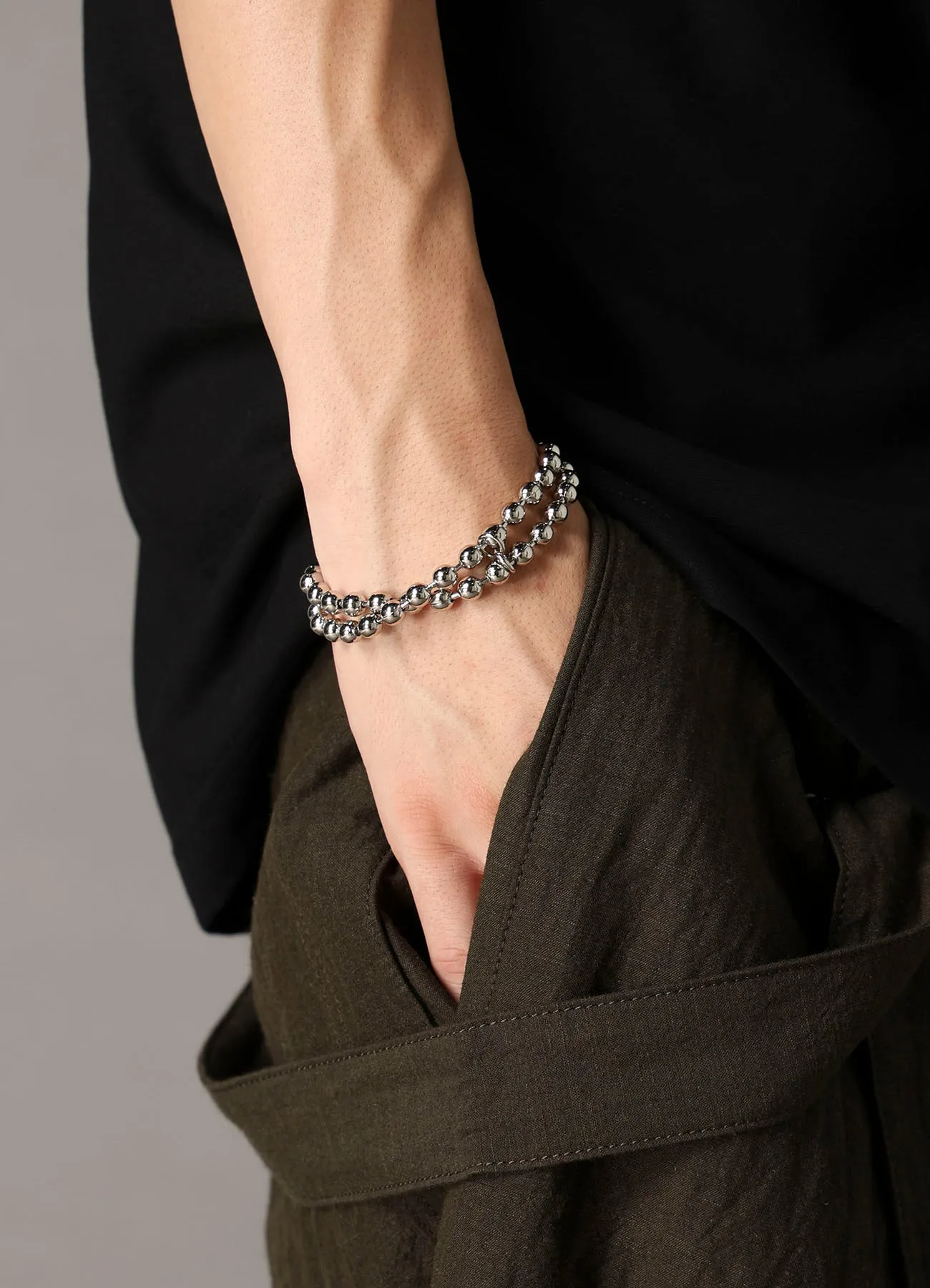 BRASS BALL CHAIN BRACELET sold by Yohji Yamamoto product image thumbnail 3