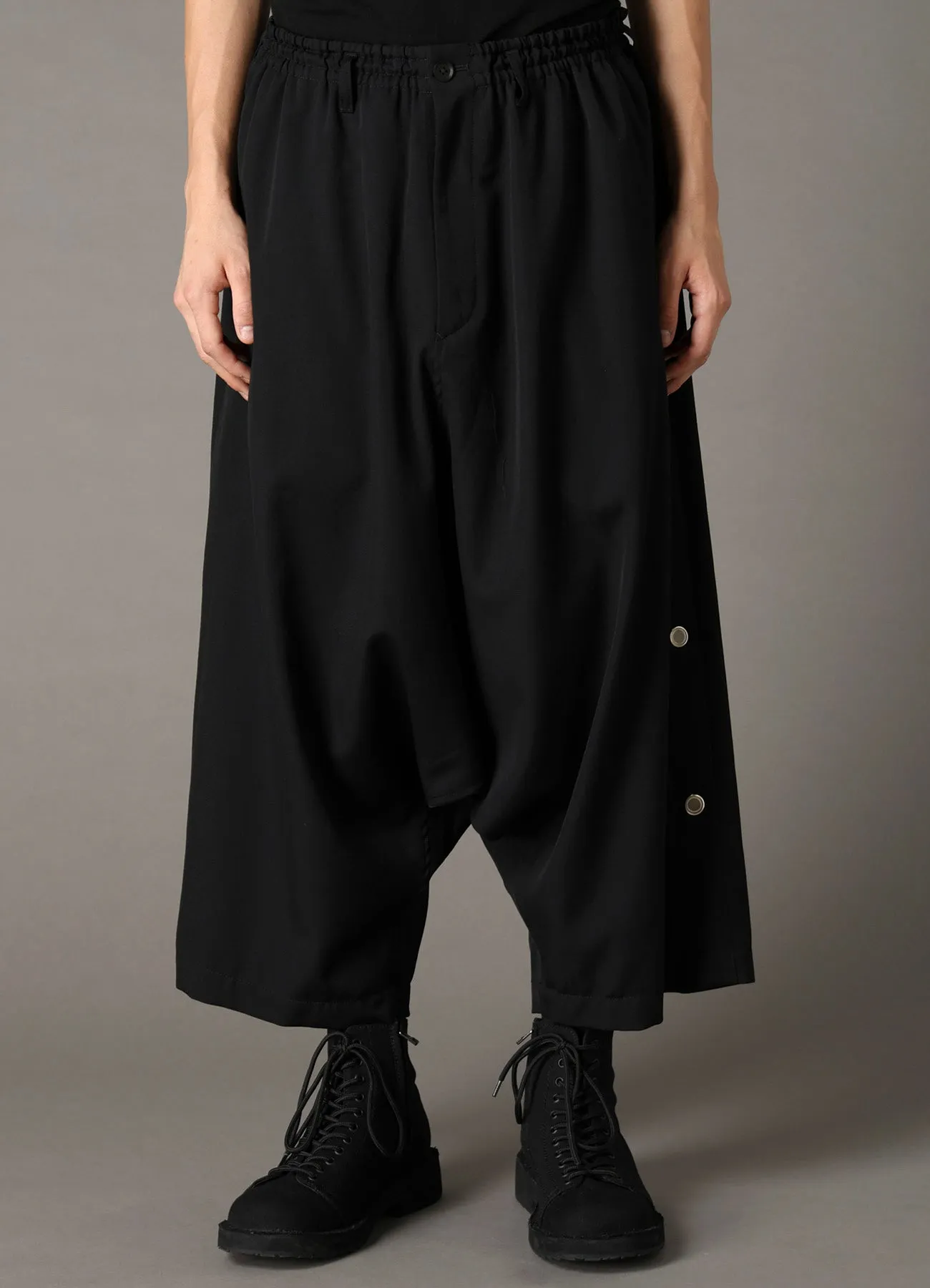 WOOL GABARDINE SAROUEL PANTS WITH EYELETS sold by Yohji Yamamoto product image thumbnail 5
