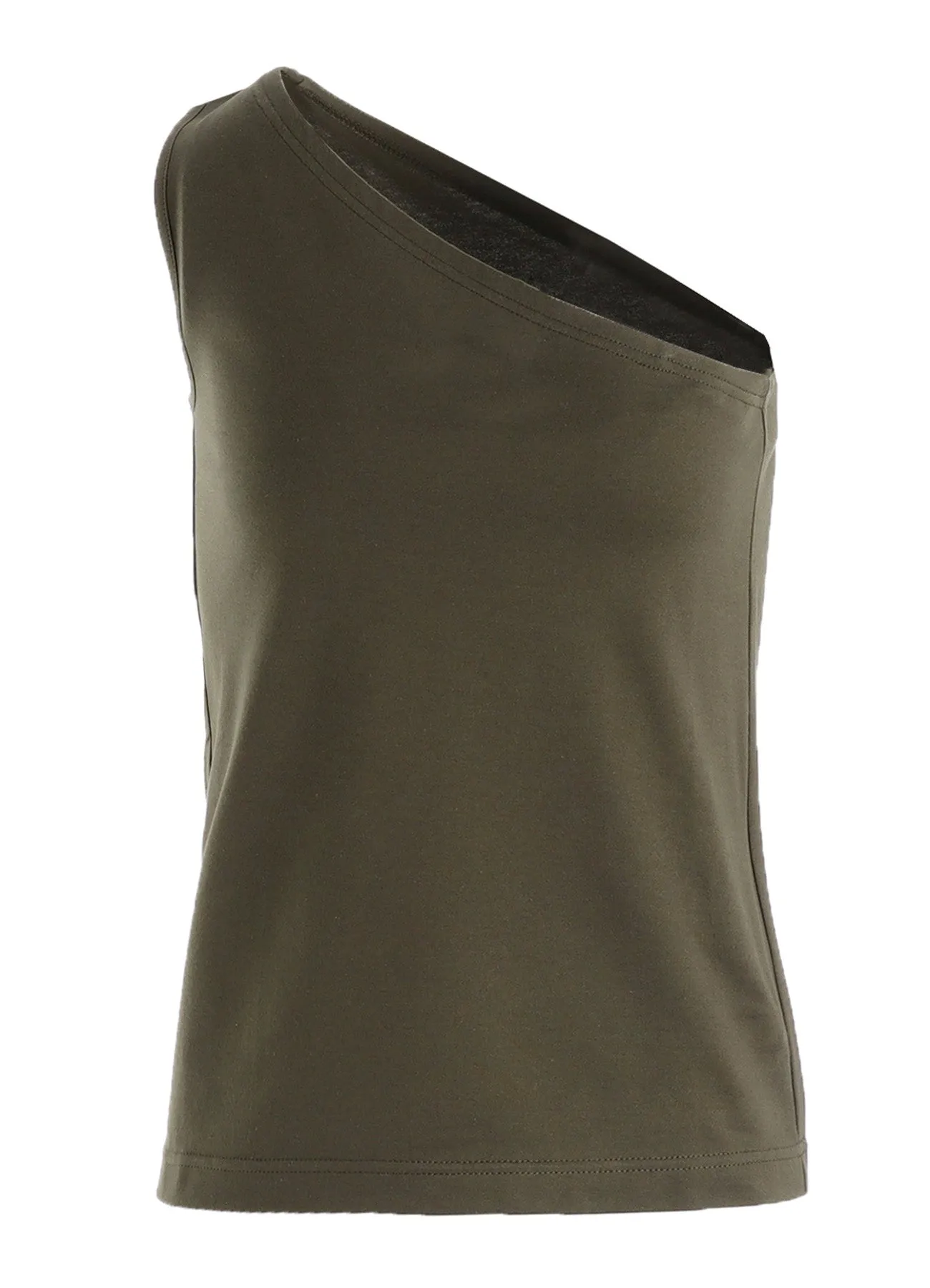 60/2 COTTON SINGLE JERSEY ONE SHOULDER TANK TOP A sold by Yohji Yamamoto product image thumbnail 2