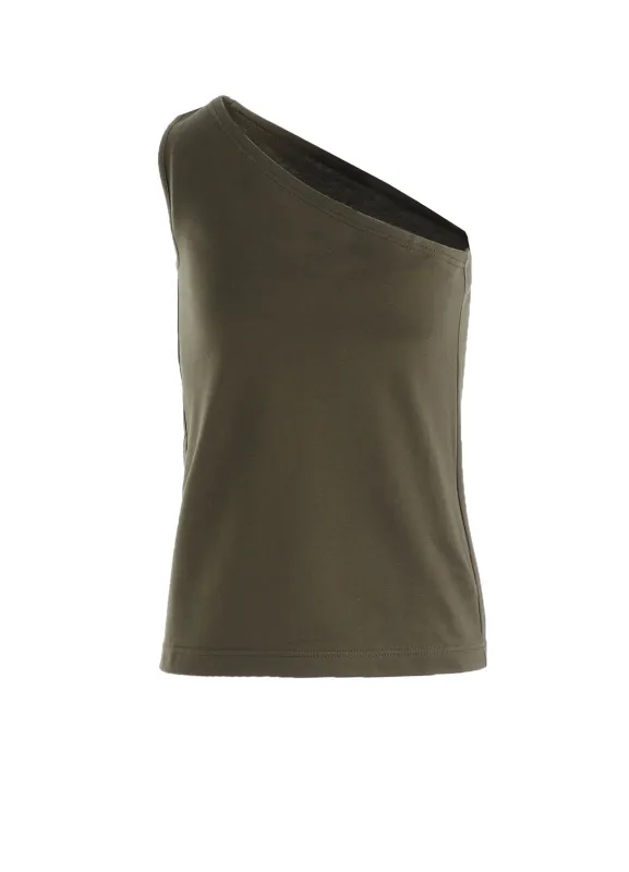 60/2 COTTON SINGLE JERSEY ONE SHOULDER TANK TOP A sold by Yohji Yamamoto