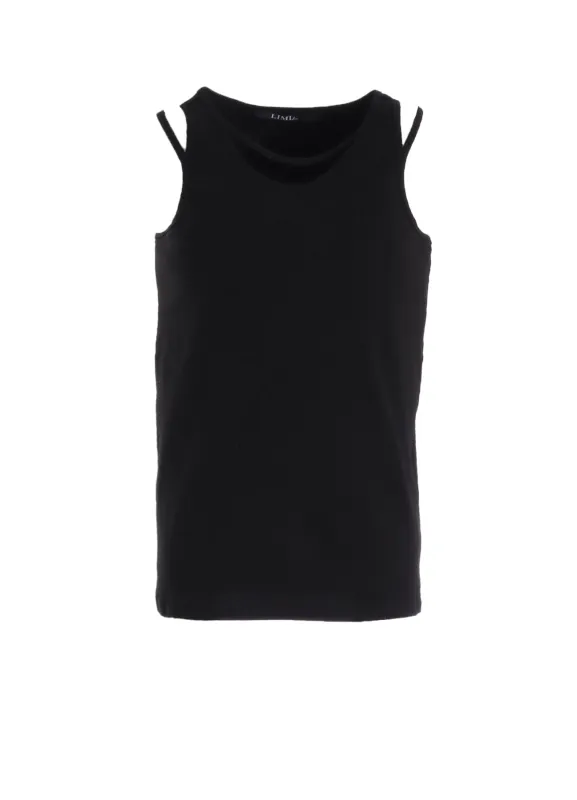 COTTON RIB BINDER DETAIL TANK TOP made by Yohji Yamamoto