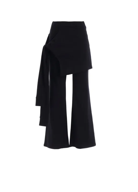 COTTON FRENCH TERRY LAYERED PANTS sold by Yohji Yamamoto