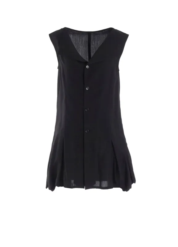 40/ HEM DETAIL VEST made by Yohji Yamamoto
