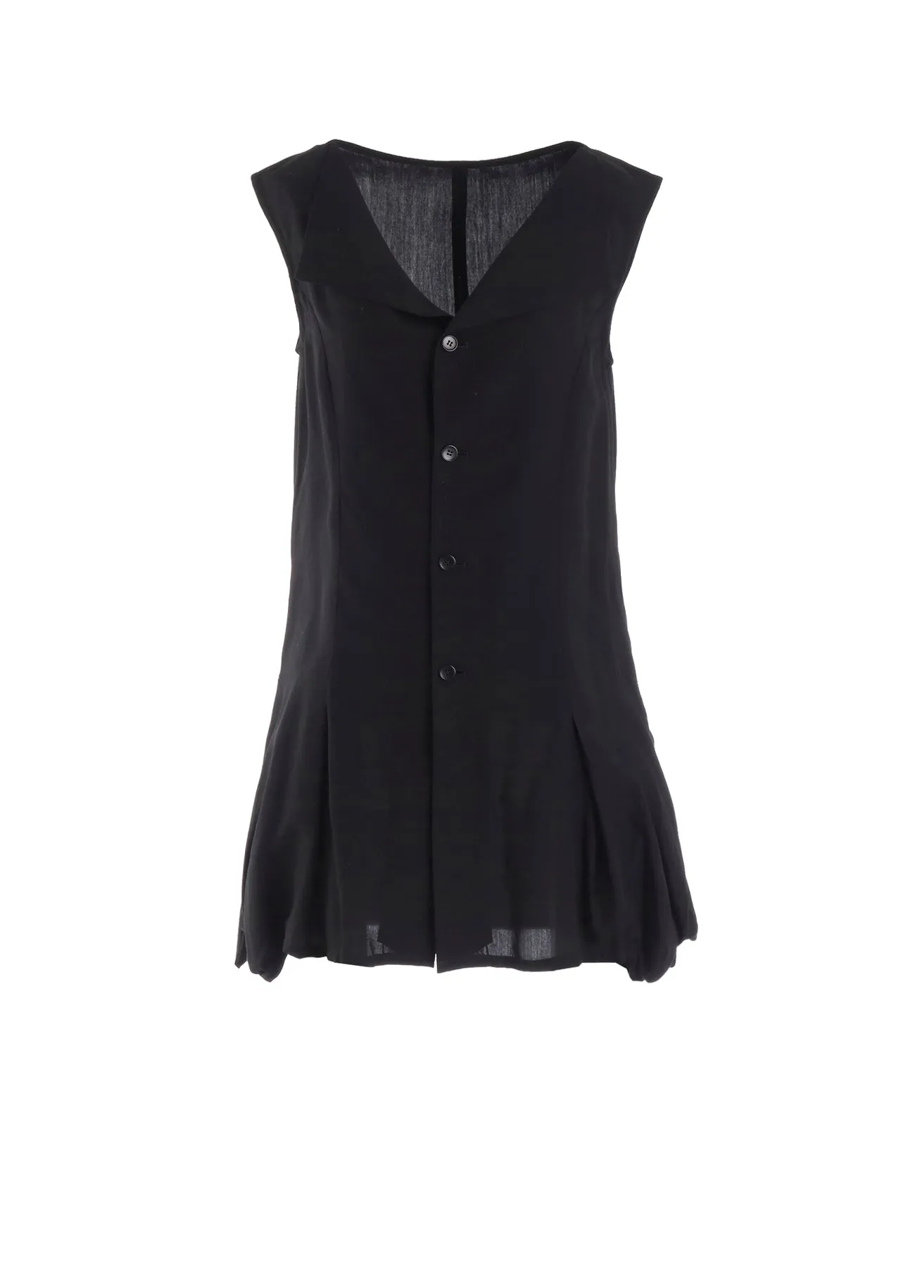 40/ HEM DETAIL VEST sold by Yohji Yamamoto