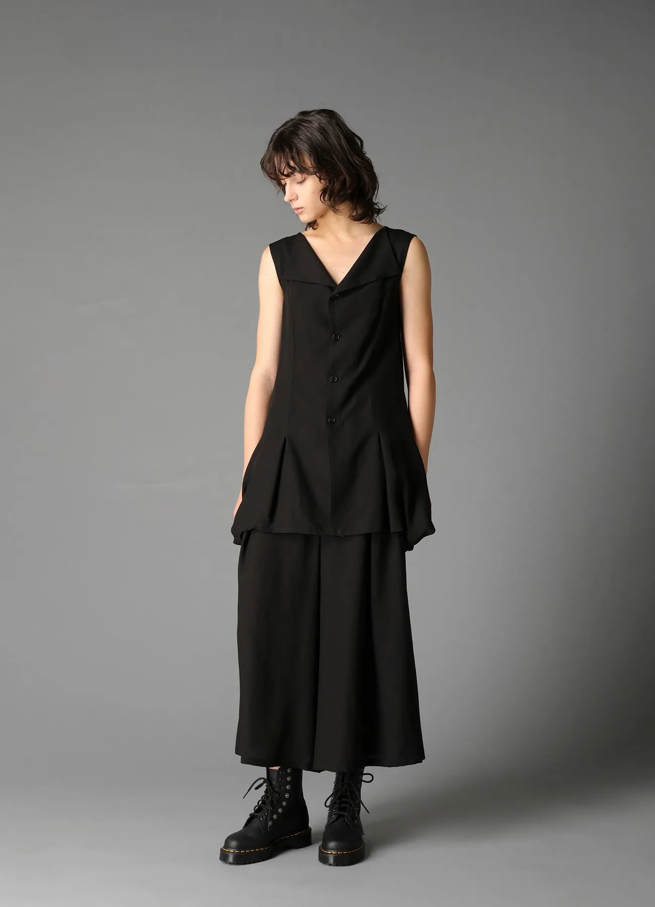 40/ HEM DETAIL VEST sold by Yohji Yamamoto product image thumbnail 5