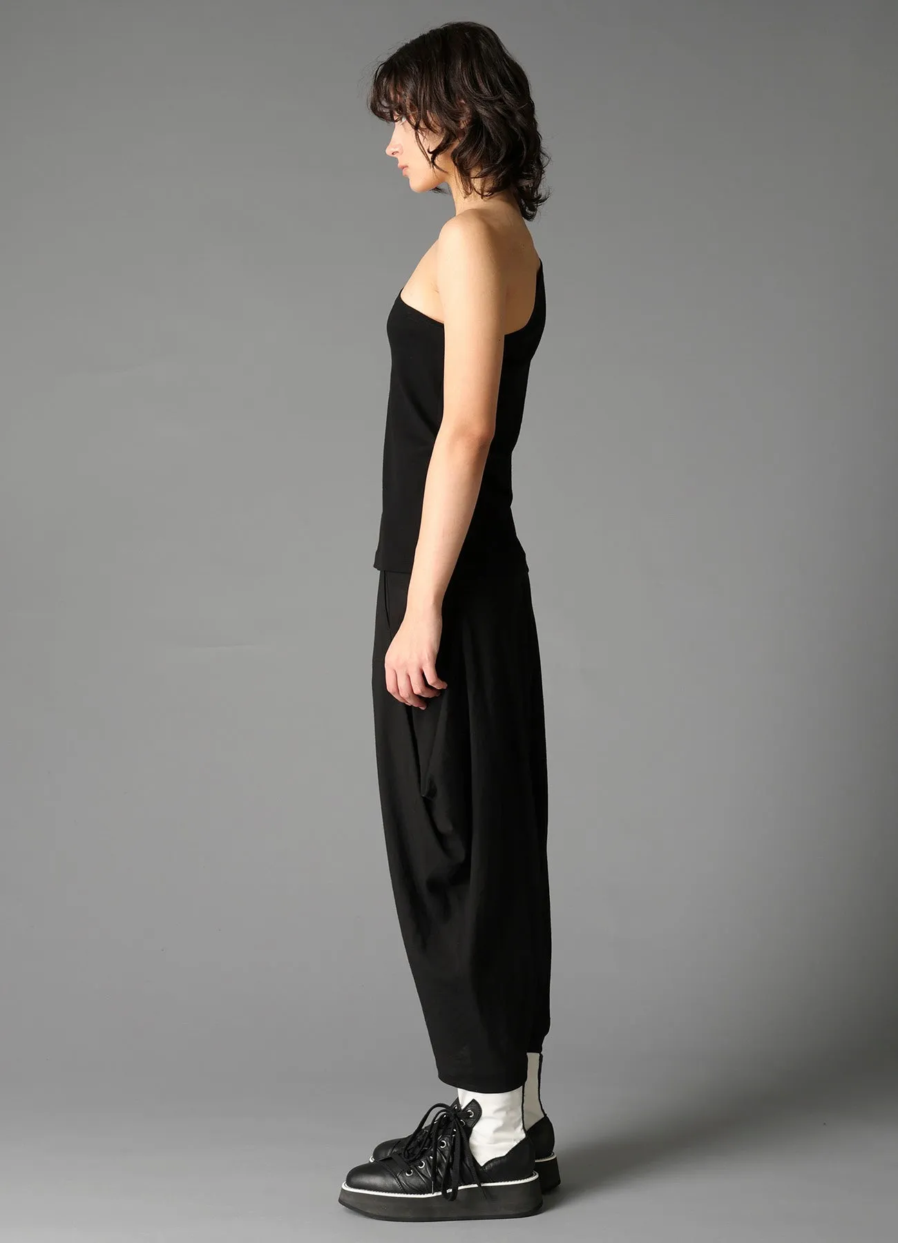 60/2 COTTON SINGLE JERSEY ONE SHOULDER TANK TOP A sold by Yohji Yamamoto product image thumbnail 5