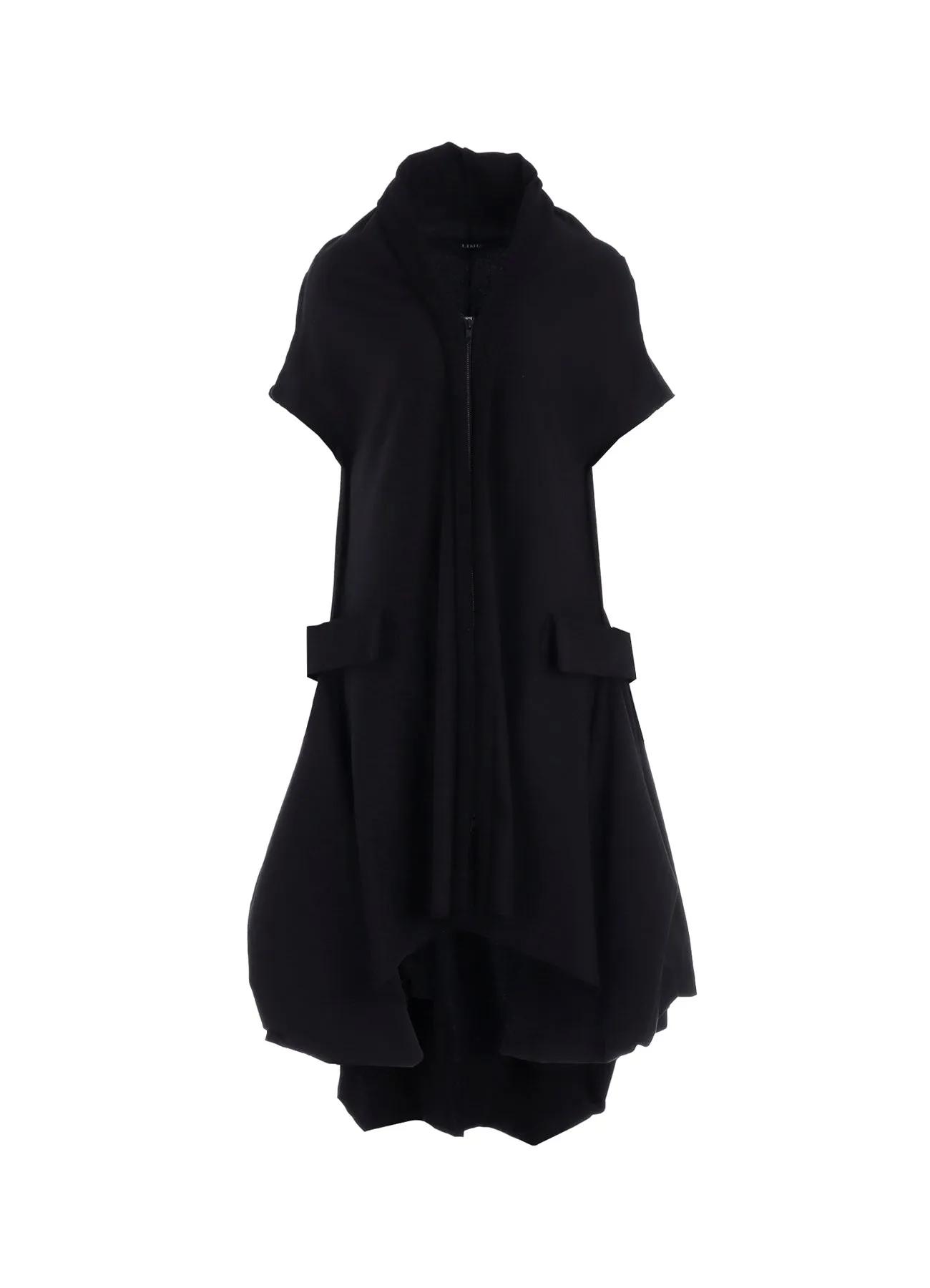 COTTON FRENCH TERRY DRAPE DETAIL DRESS sold by Yohji Yamamoto