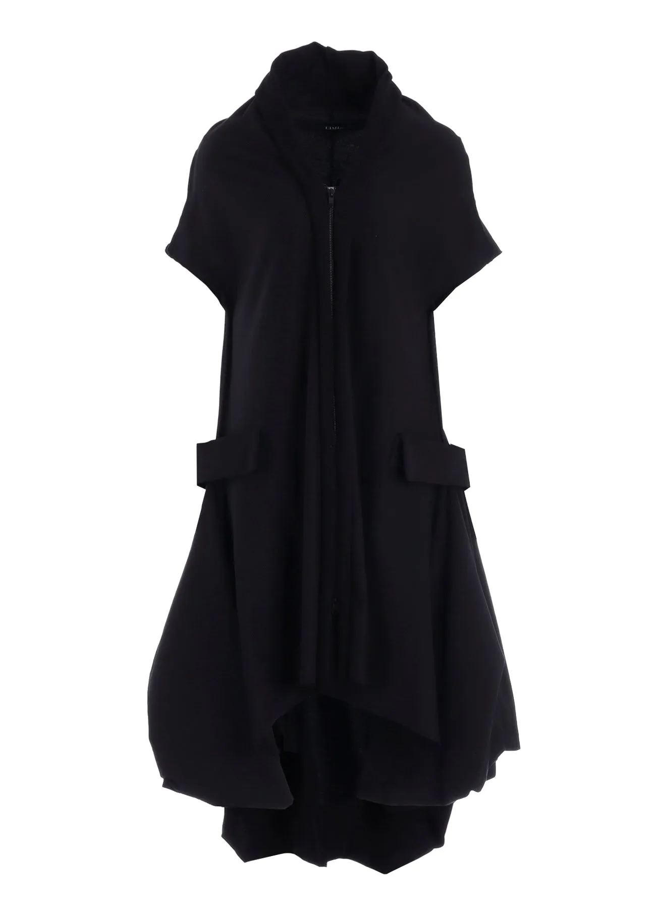COTTON FRENCH TERRY DRAPE DETAIL DRESS sold by Yohji Yamamoto product image thumbnail 2