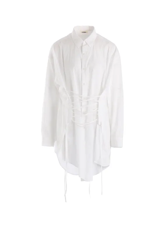 60/- LAWN LACE UP BLOUSE sold by Yohji Yamamoto