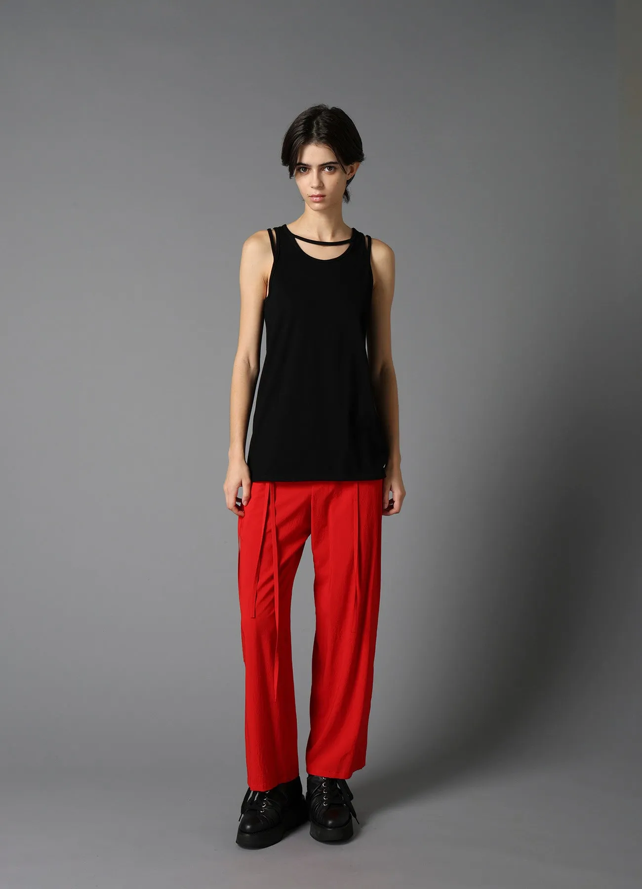 60/2 COTTON SINGLE JERSEY BINDER DETAIL TANK TOP sold by Yohji Yamamoto product image thumbnail 4
