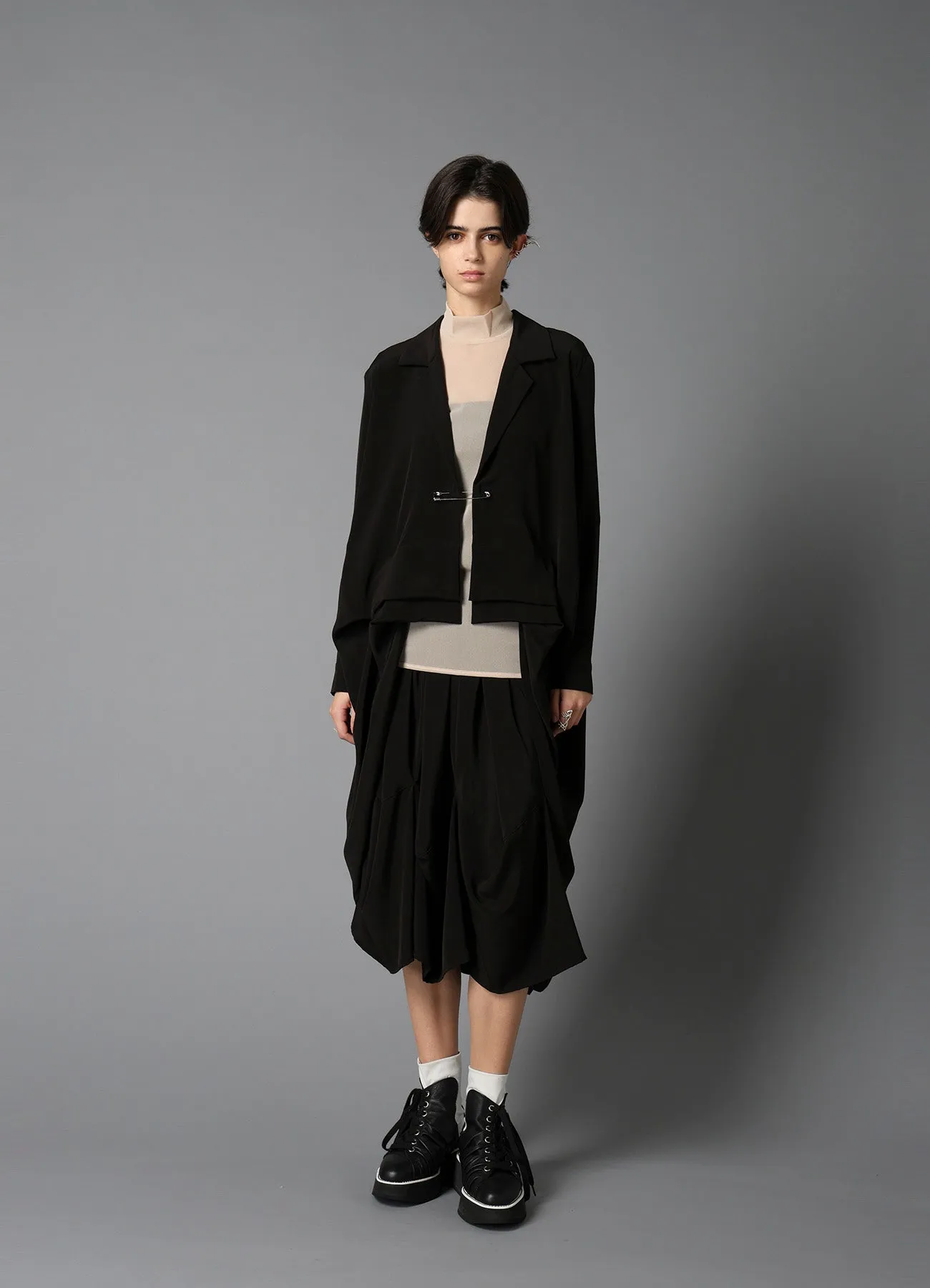 TRIACETATE DECIN FRONT PIN TUCK SHIRT sold by Yohji Yamamoto product image thumbnail 4