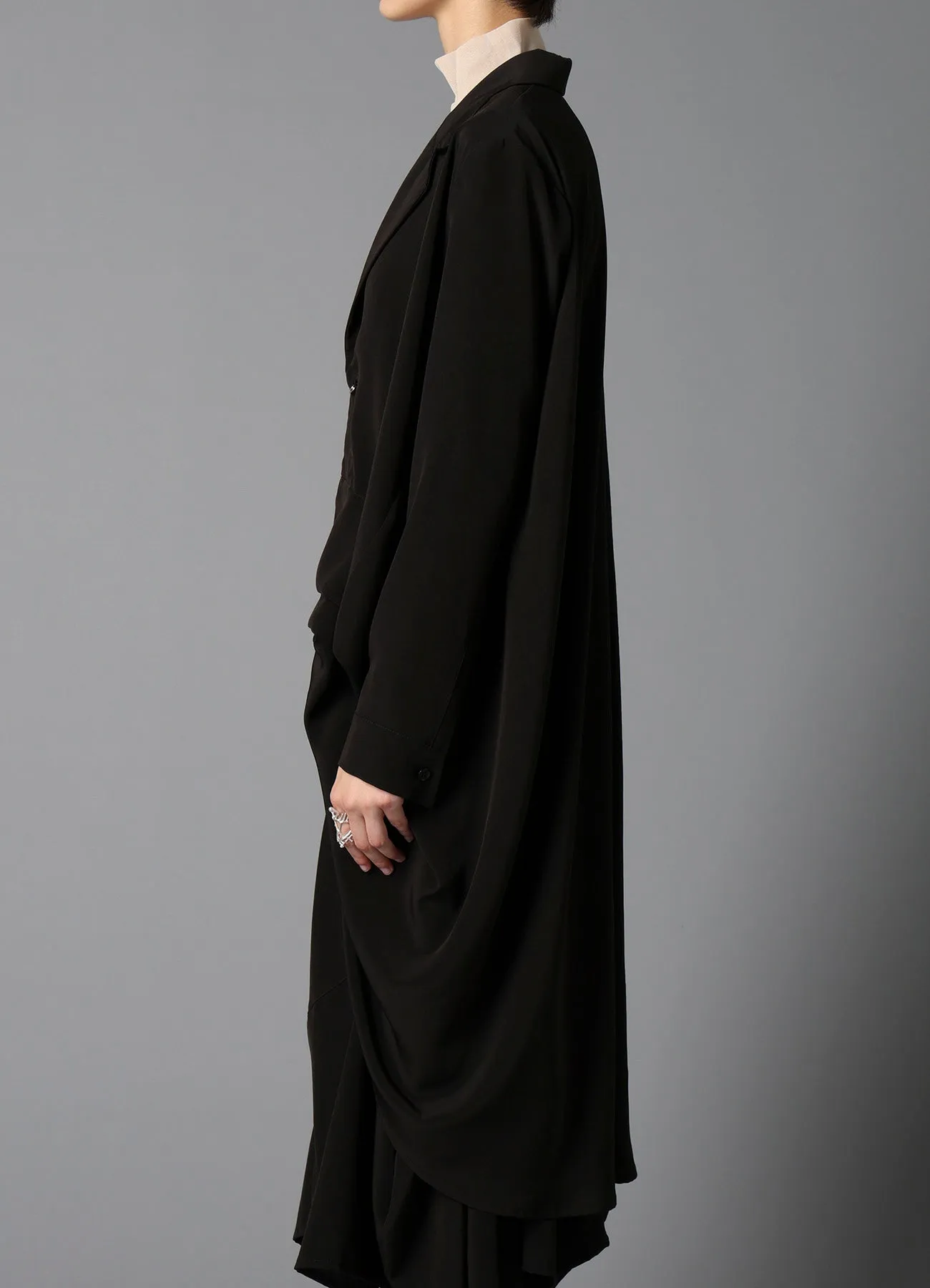 TRIACETATE DECIN FRONT PIN TUCK SHIRT sold by Yohji Yamamoto product image thumbnail 5