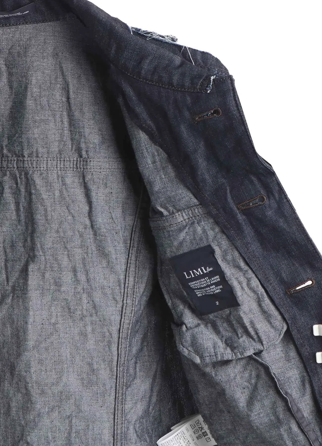 6oz DENIM DESIGNED PANEL JACKET sold by Yohji Yamamoto product image thumbnail 4