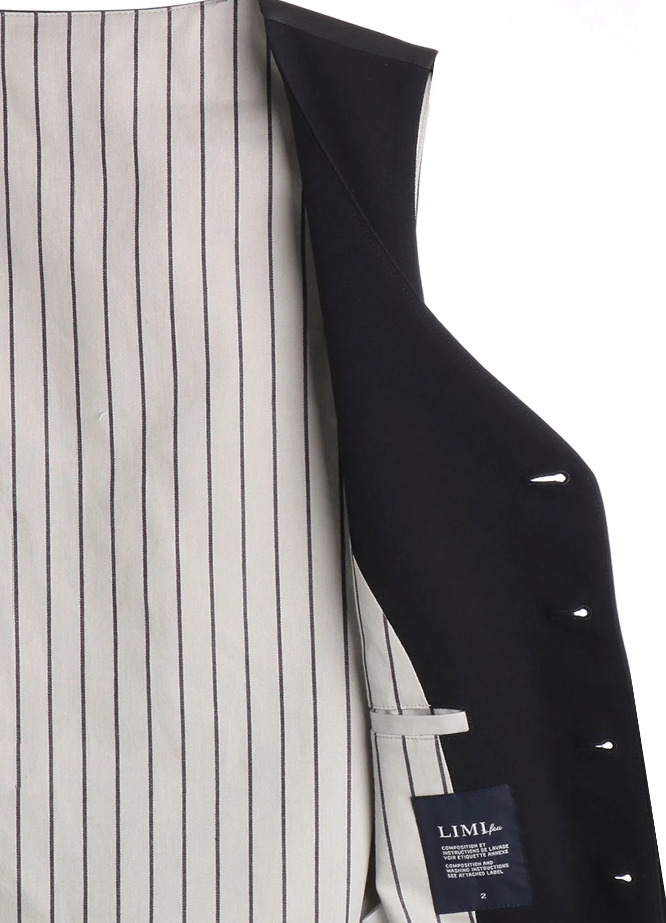 W/GABARDINE LACE UP VEST sold by Yohji Yamamoto product image thumbnail 4