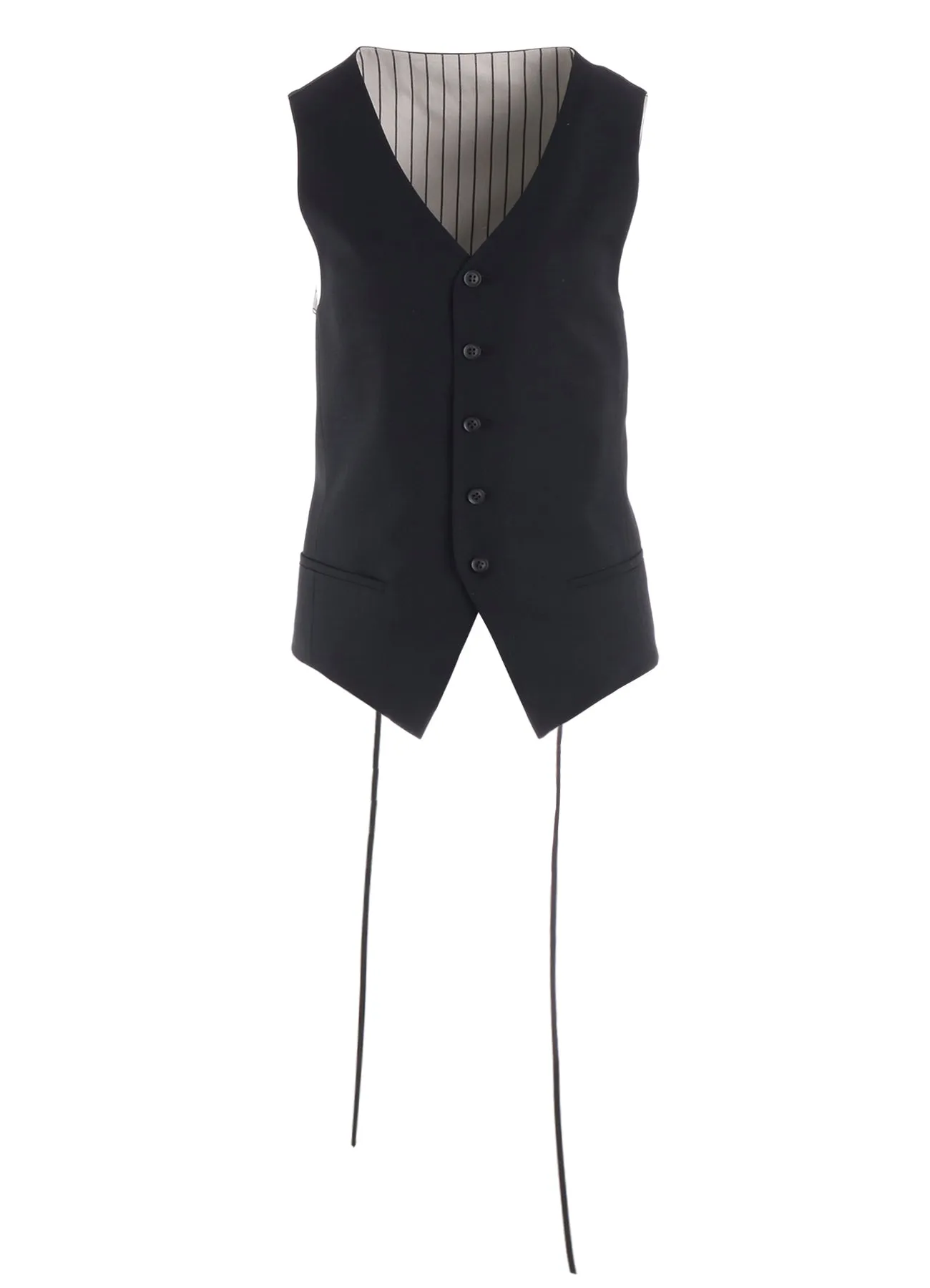 W/GABARDINE LACE UP VEST sold by Yohji Yamamoto product image thumbnail 2