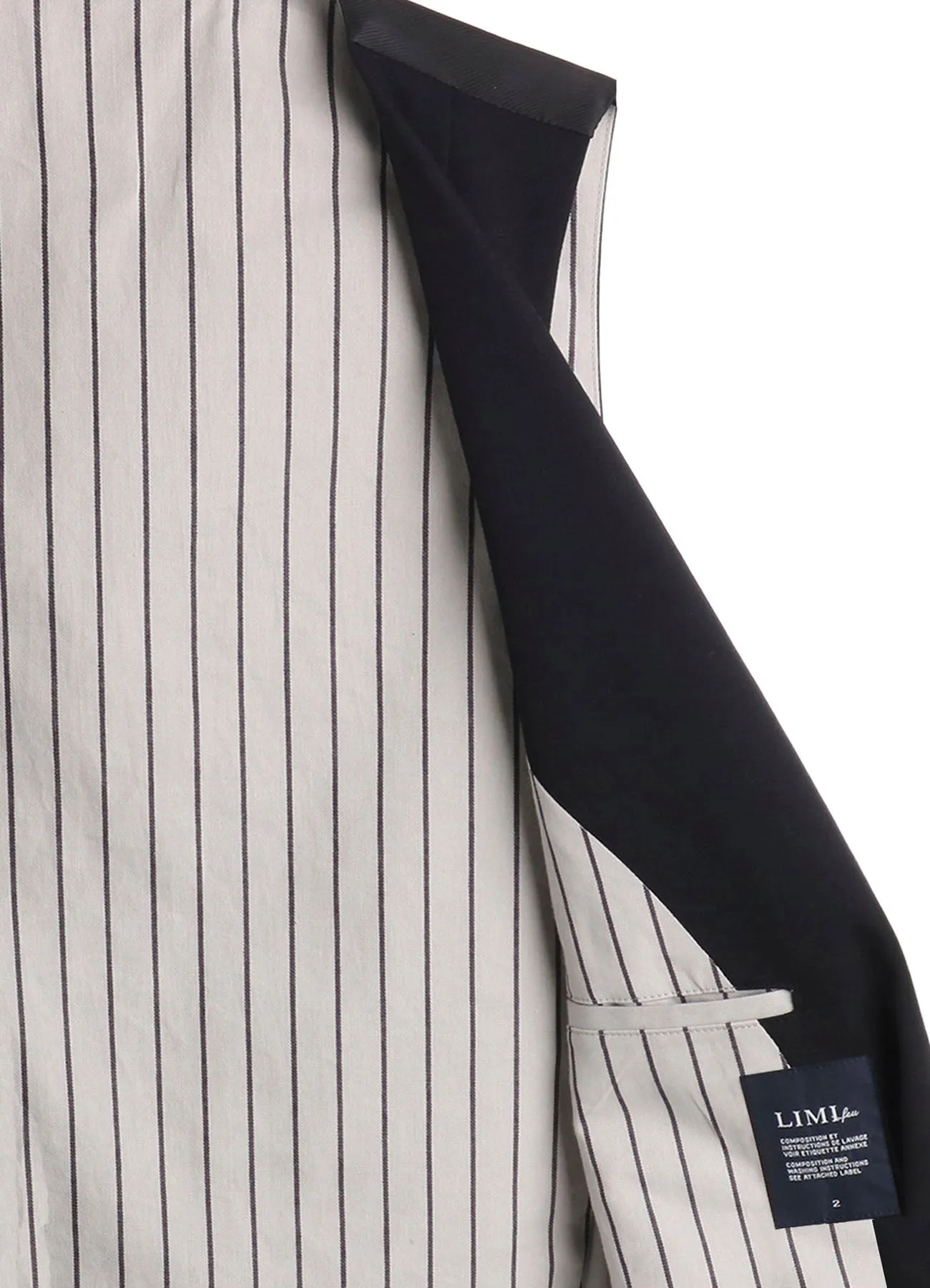 W/GABARDINE COLLARED VEST sold by Yohji Yamamoto product image thumbnail 4