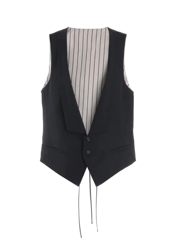 W/GABARDINE COLLARED VEST made by Yohji Yamamoto