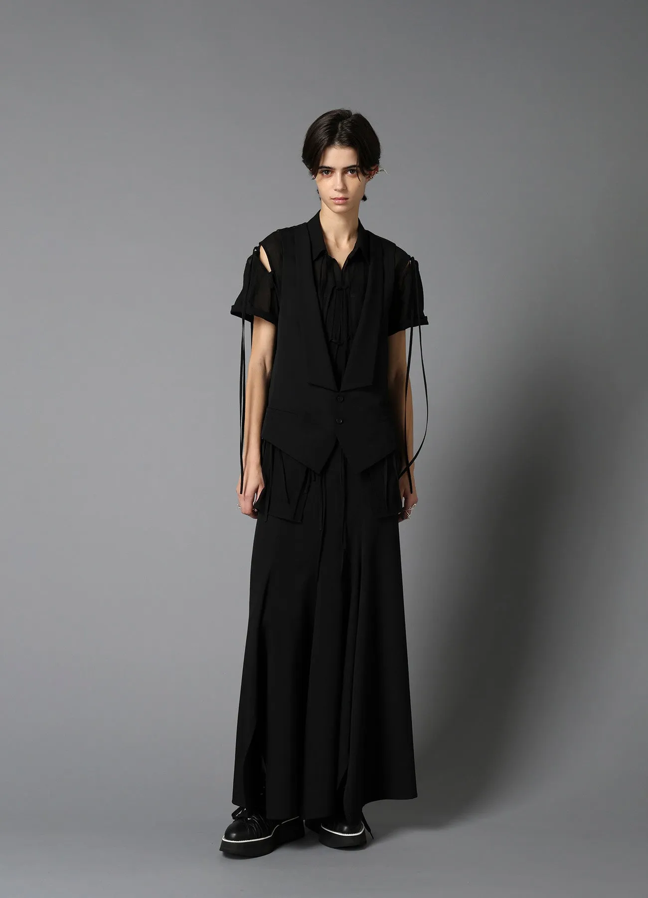 W/GABARDINE COLLARED VEST sold by Yohji Yamamoto product image thumbnail 5
